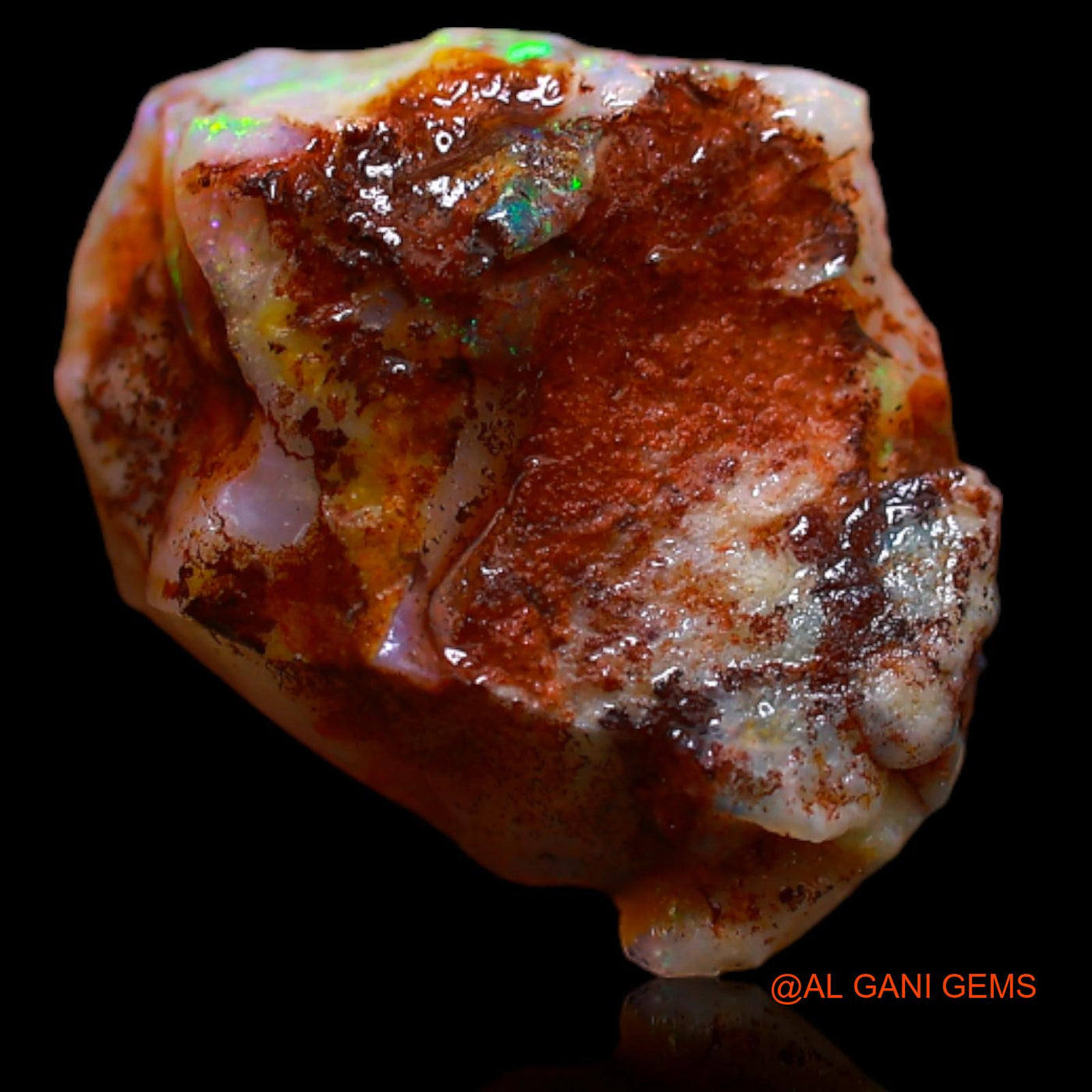 4.15 Cts Natural Australian Fire Opal Loose Gemstone Fancy Rough 14x12x4 mm RB-125