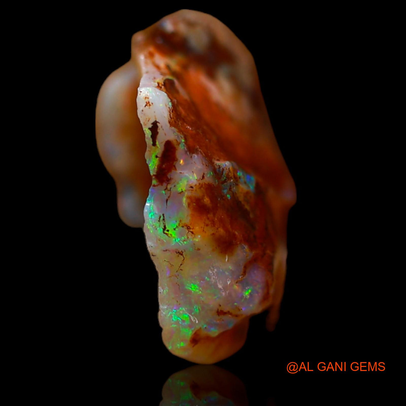 4.15 Cts Natural Australian Fire Opal Loose Gemstone Fancy Rough 14x12x4 mm RB-125