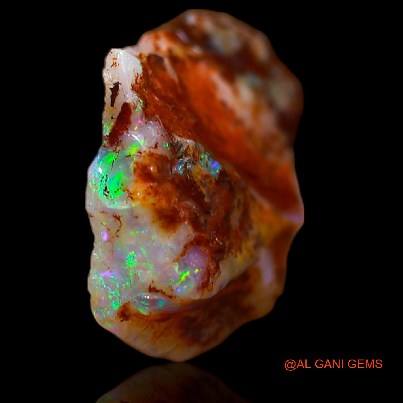 4.15 Cts Natural Australian Fire Opal Loose Gemstone Fancy Rough 14x12x4 mm RB-125