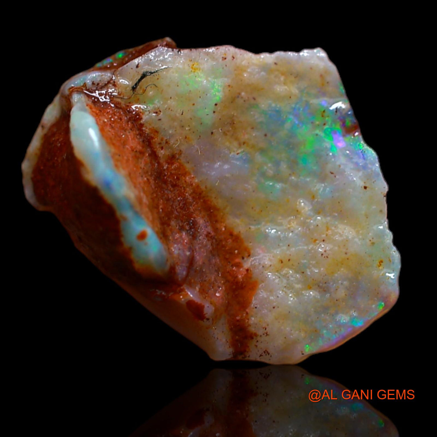 4.15 Cts Natural Australian Fire Opal Loose Gemstone Fancy Rough 14x12x4 mm RB-125