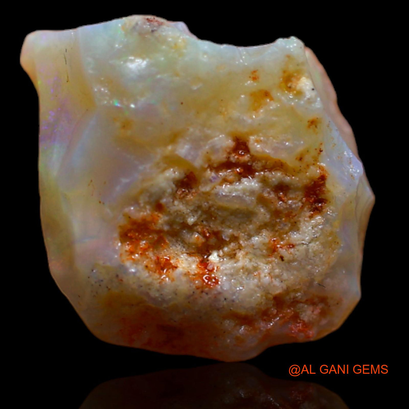 6.00 Cts Natural Australian Fire Opal Loose Gemstone Fancy Rough 13x13x7 mm RB-127