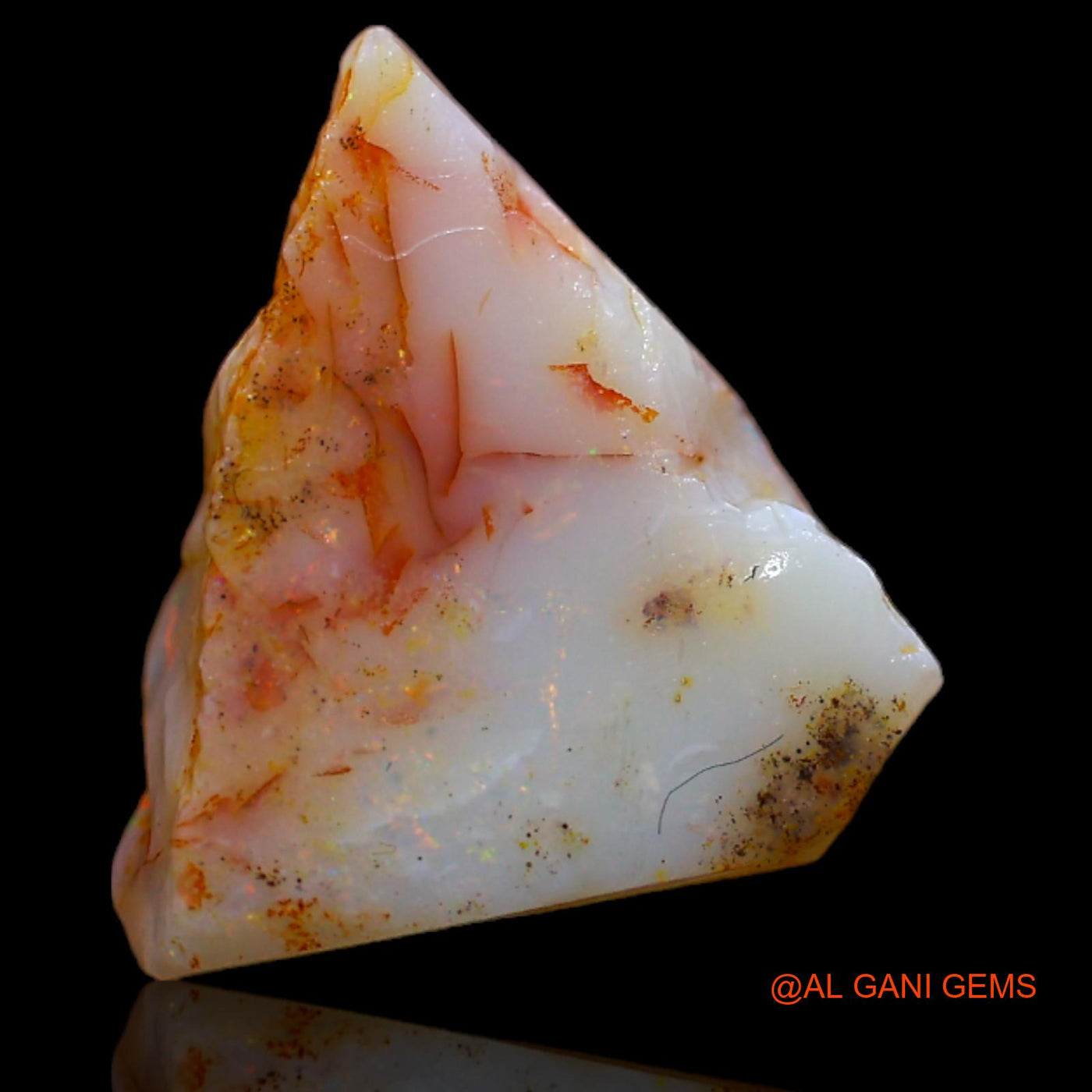 4.40 Cts Natural Australian Fire Opal Loose Gemstone Fancy Rough 14x13x5 mm RB-128