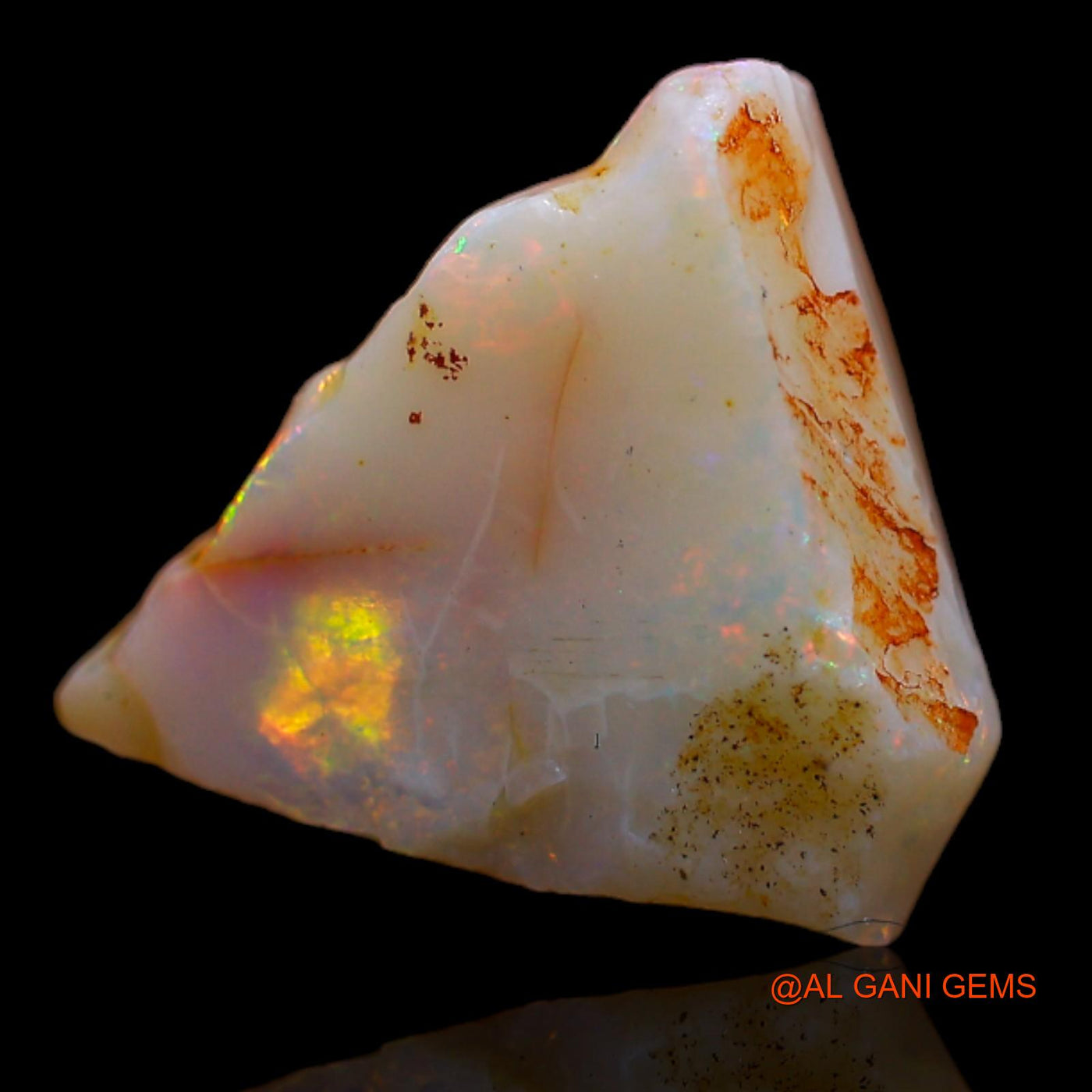 4.40 Cts Natural Australian Fire Opal Loose Gemstone Fancy Rough 14x13x5 mm RB-128