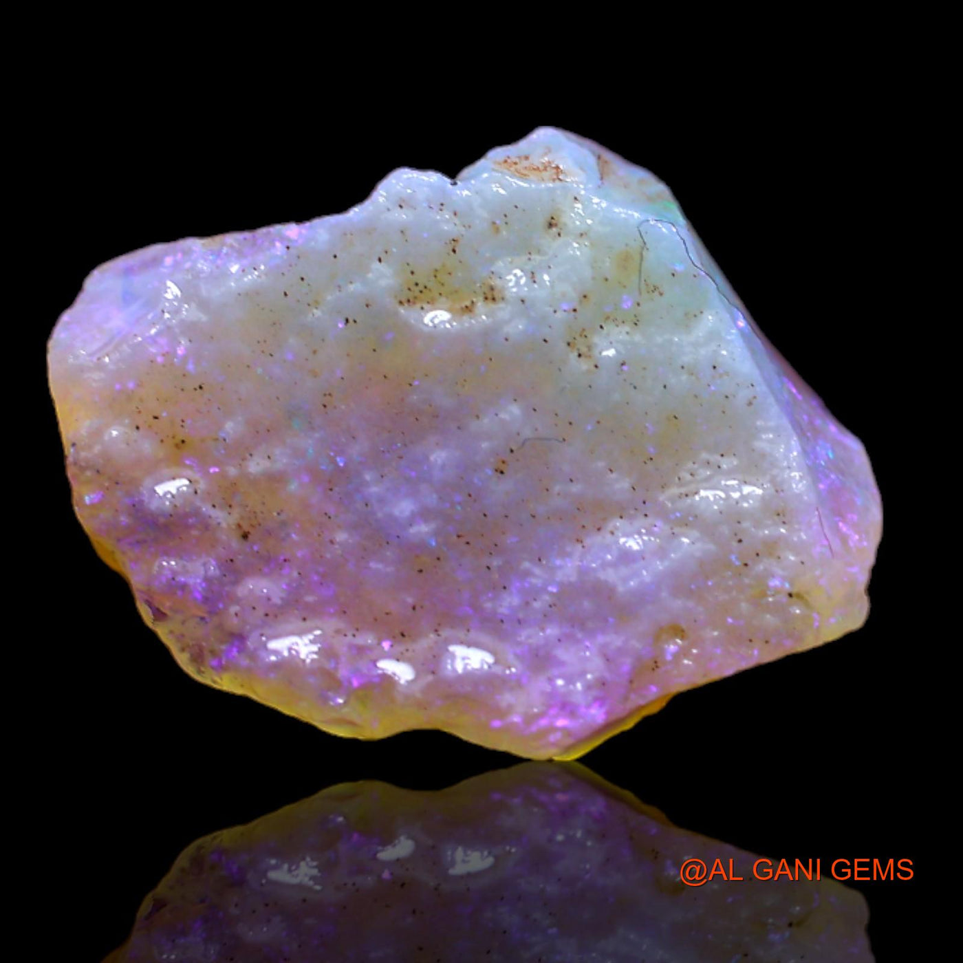 Natural Fire Opal Gemstone 6.10 Cts Loose Fancy Rough From Australia 14x13x6 mm RB-154