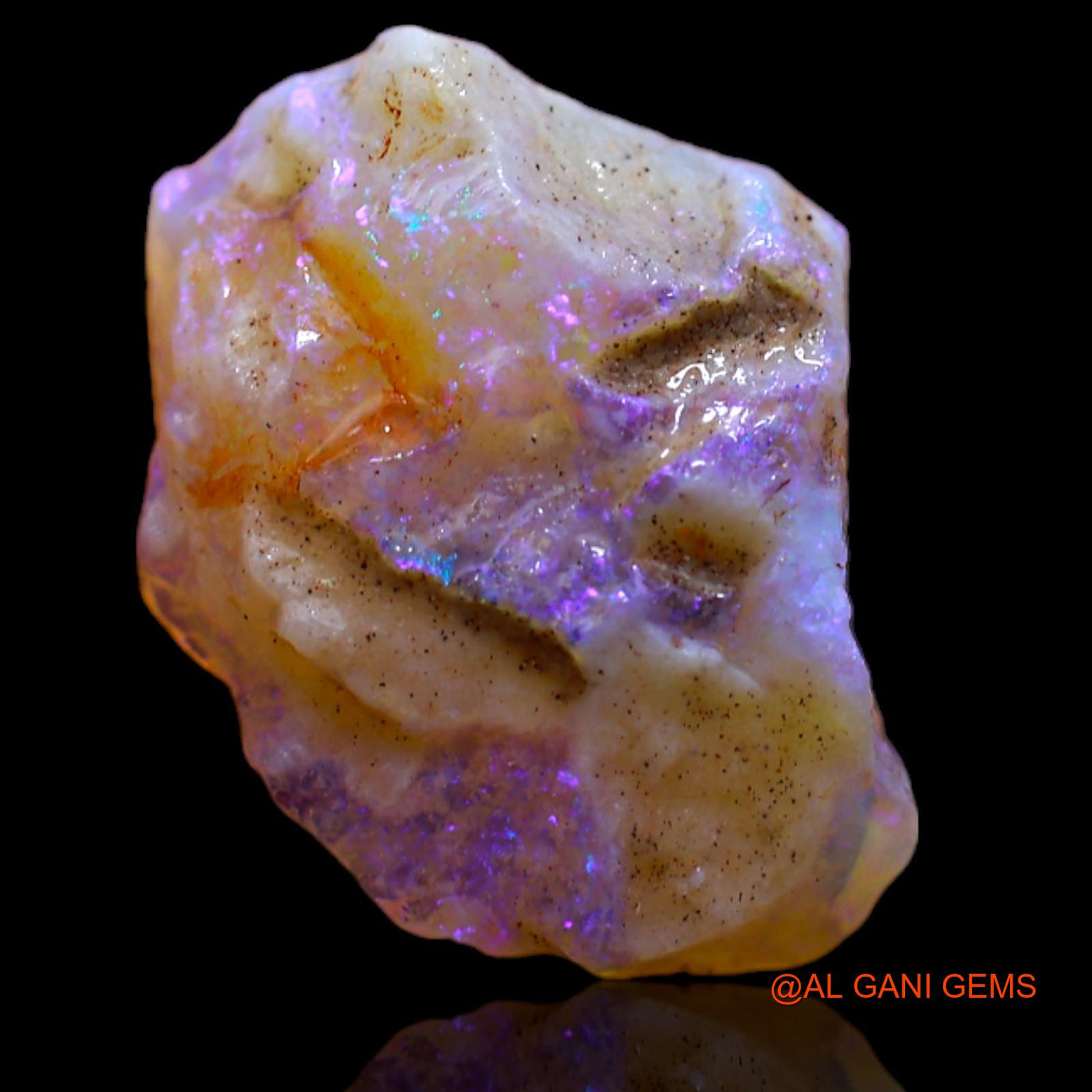 Natural Fire Opal Gemstone 6.10 Cts Loose Fancy Rough From Australia 14x13x6 mm RB-154