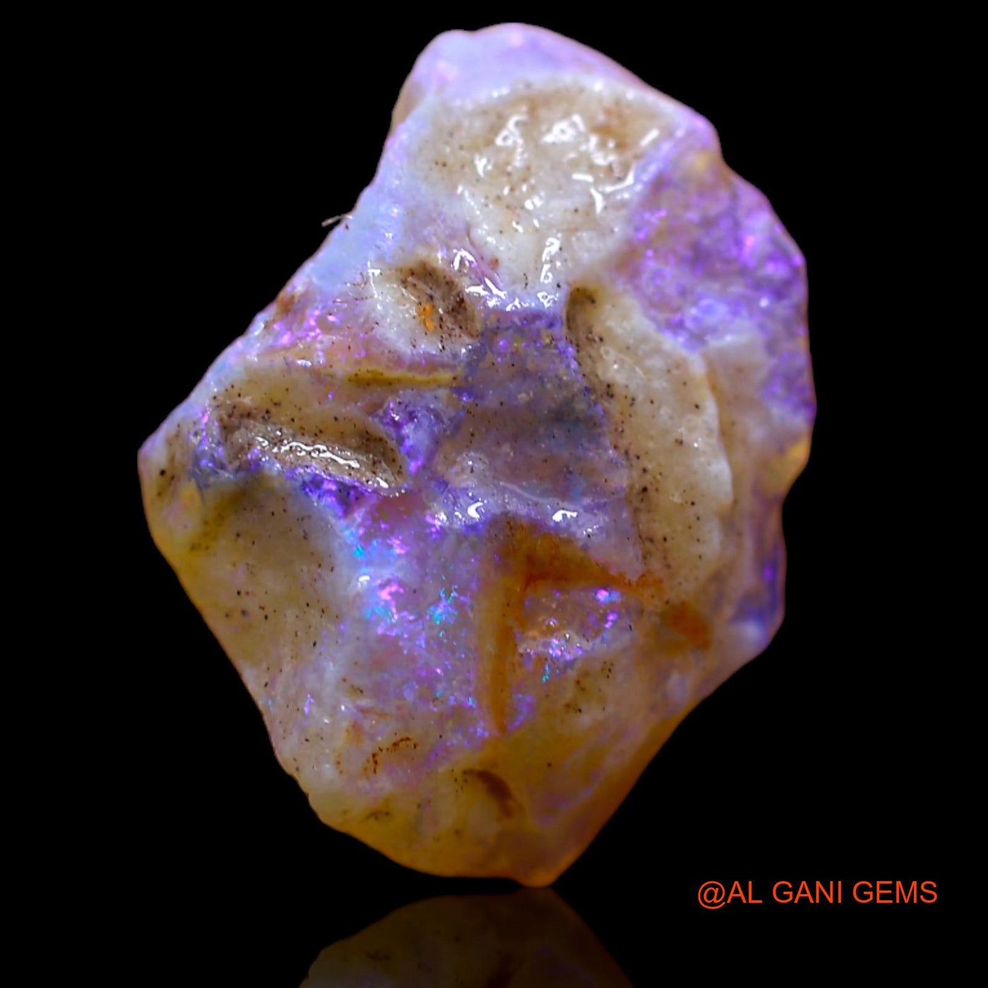 Natural Fire Opal Gemstone 6.10 Cts Loose Fancy Rough From Australia 14x13x6 mm RB-154