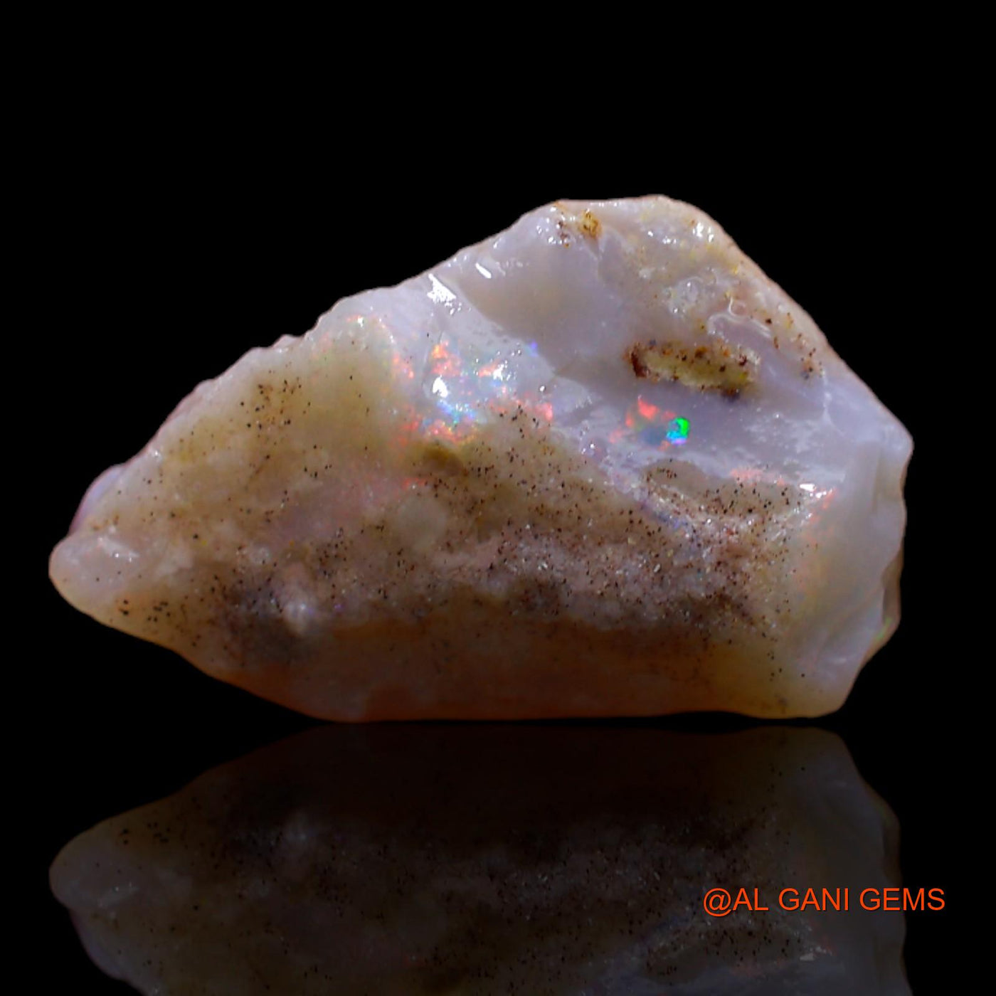 Natural Untreated Fire Opal Loose Gemstone Fancy Rough From Australia 4.00 Cts 19x11x4 mm RB-171
