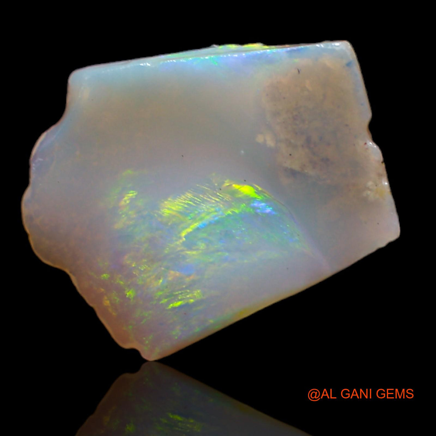 Natural Fire Opal Gemstone 1.80 Cts Loose Fancy Rough From Australia 12x10x2 mm RB-17