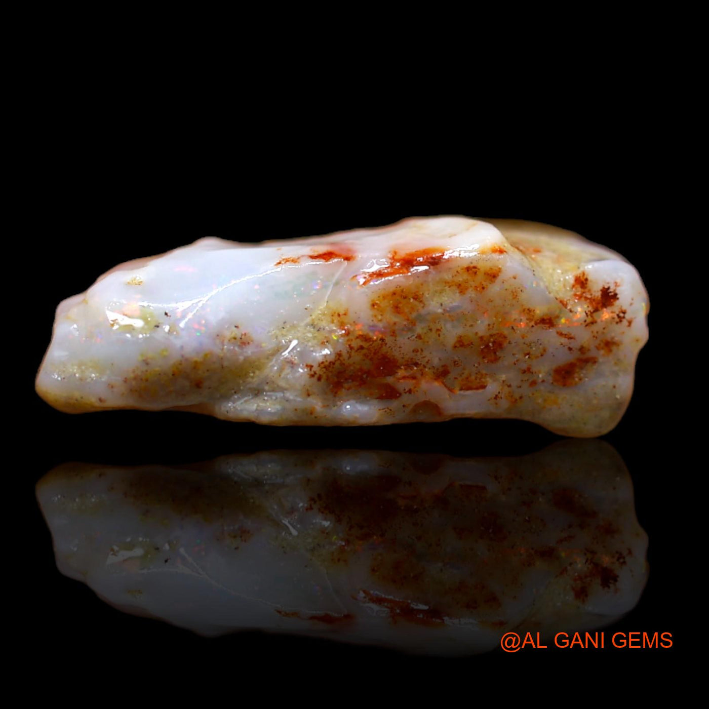 Natural Untreated Fire Opal Loose Gemstone Fancy Rough From Australia 7.80 Cts 19x12x6 mm RB-185