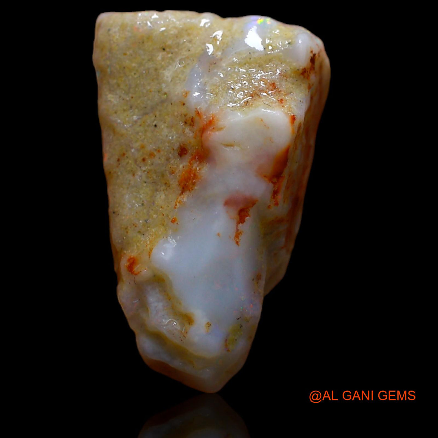 Natural Untreated Fire Opal Loose Gemstone Fancy Rough From Australia 7.80 Cts 19x12x6 mm RB-185