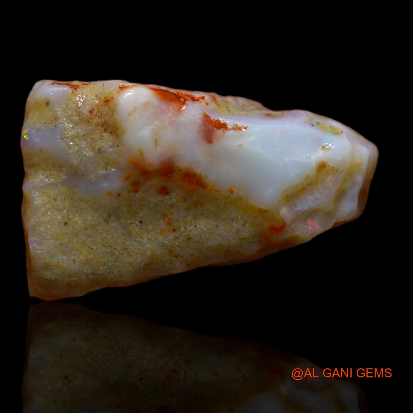 Natural Untreated Fire Opal Loose Gemstone Fancy Rough From Australia 7.80 Cts 19x12x6 mm RB-185