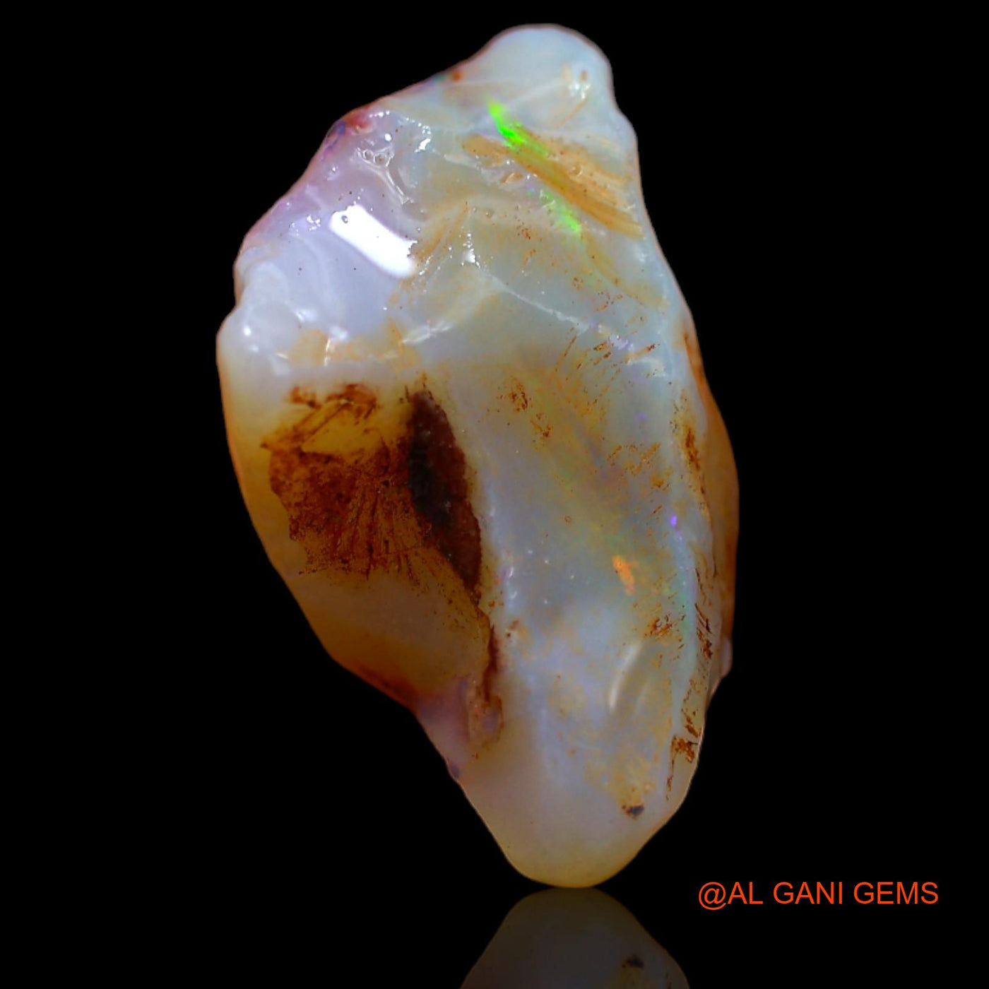 Natural Fire Opal Gemstone 14.10 Cts Loose Fancy Rough From Australia 20x15x13 mm RB-188