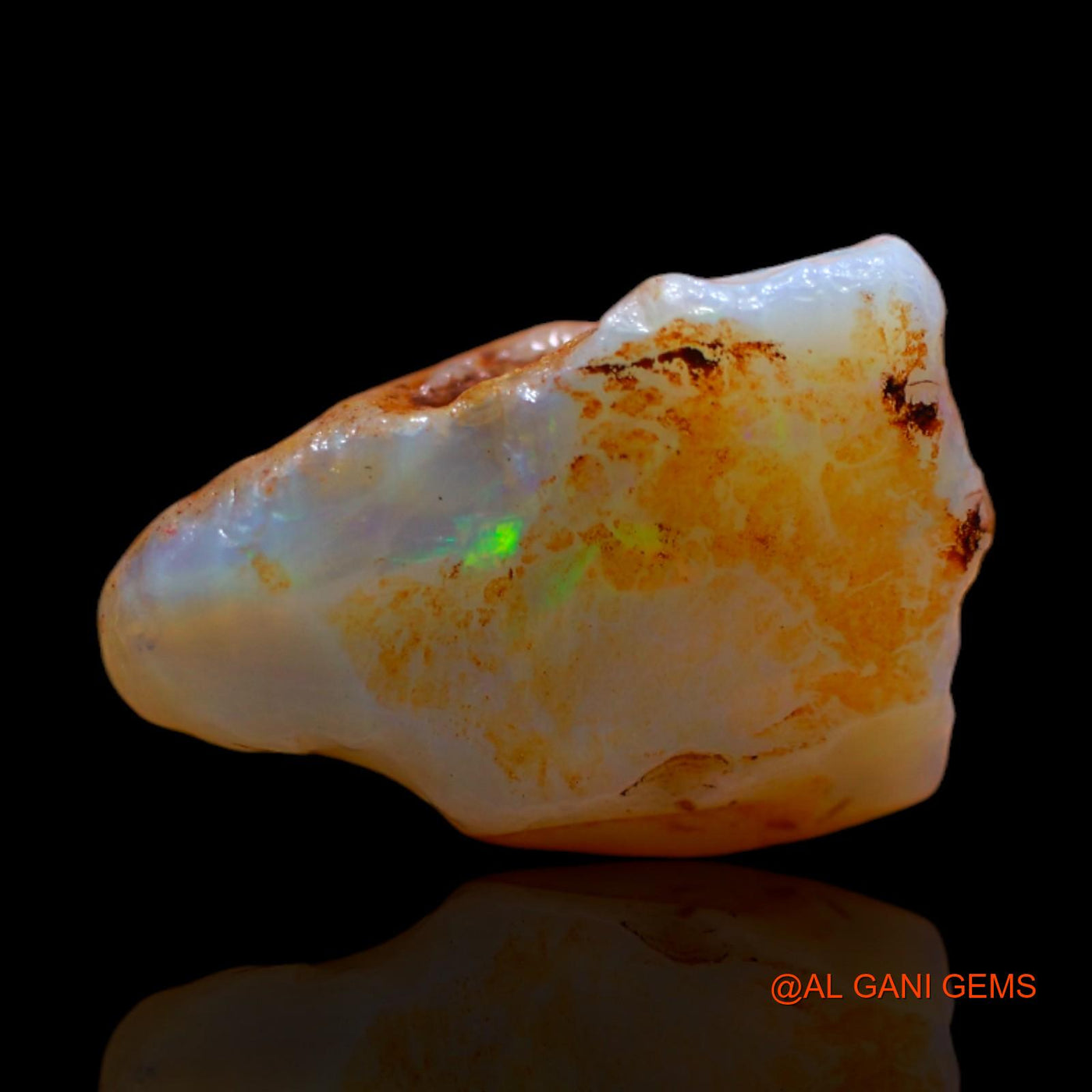 Natural Fire Opal Gemstone 14.10 Cts Loose Fancy Rough From Australia 20x15x13 mm RB-188