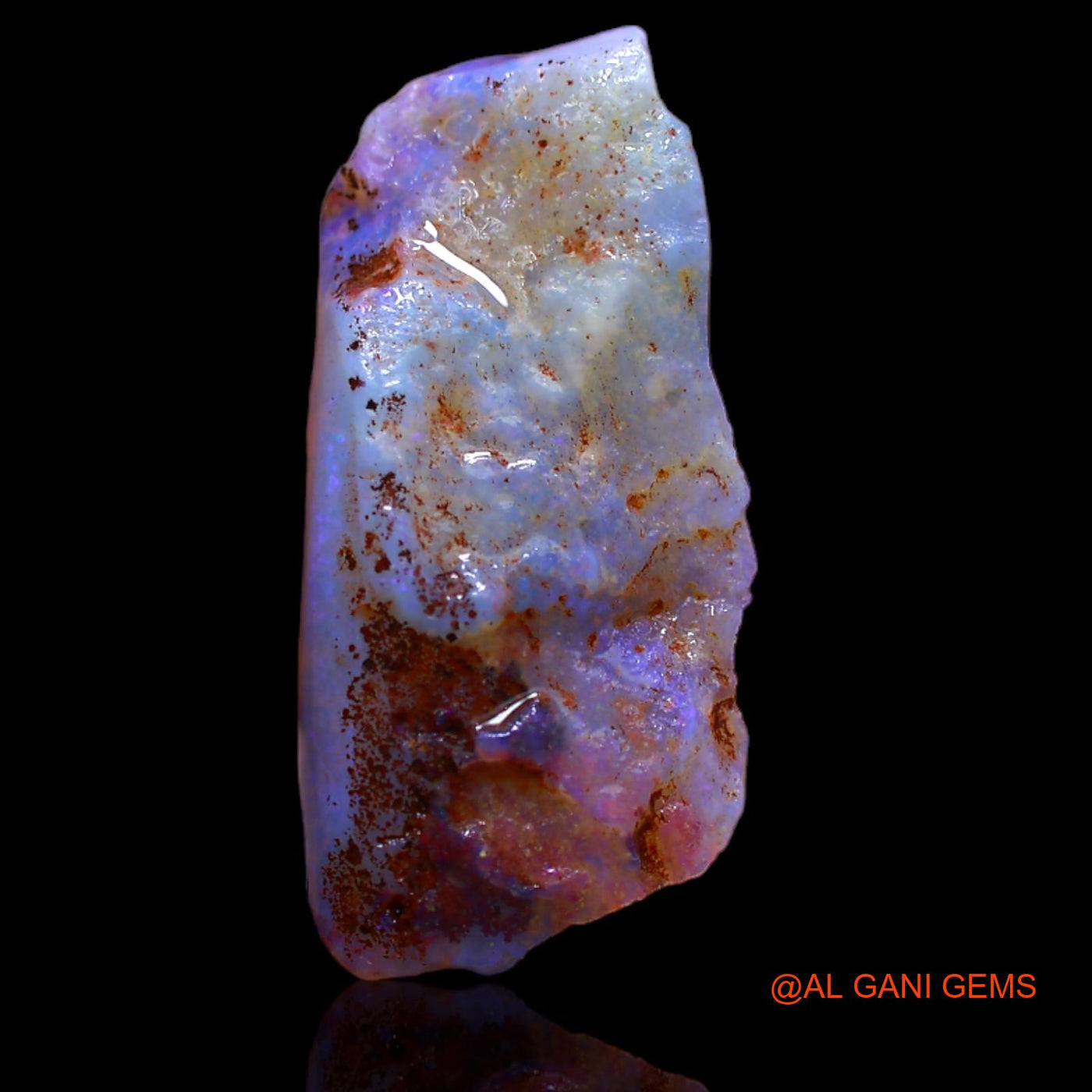 Natural Fire Opal Gemstone 7.10 Cts Loose Fancy Rough From Australia 20x11x5 mm RB-190