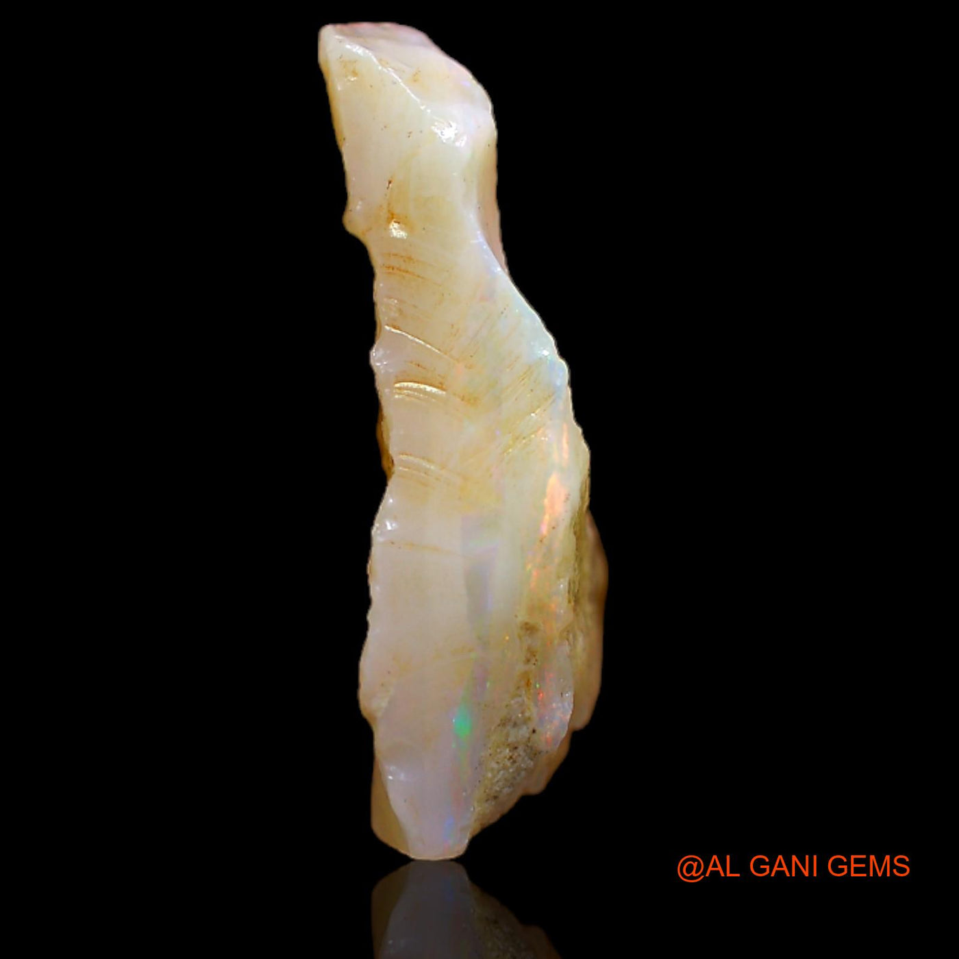 7.00 Cts Natural Australian Fire Opal Loose Gemstone Fancy Rough 20x14x5 mm RB-191