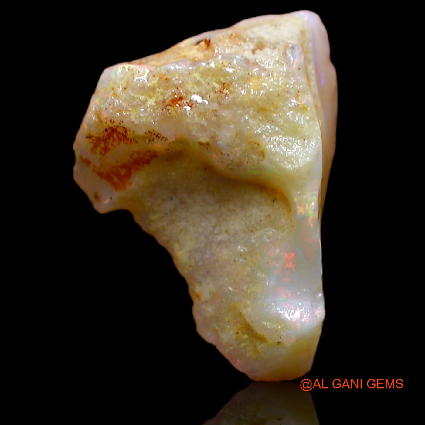 7.00 Cts Natural Australian Fire Opal Loose Gemstone Fancy Rough 20x14x5 mm RB-191