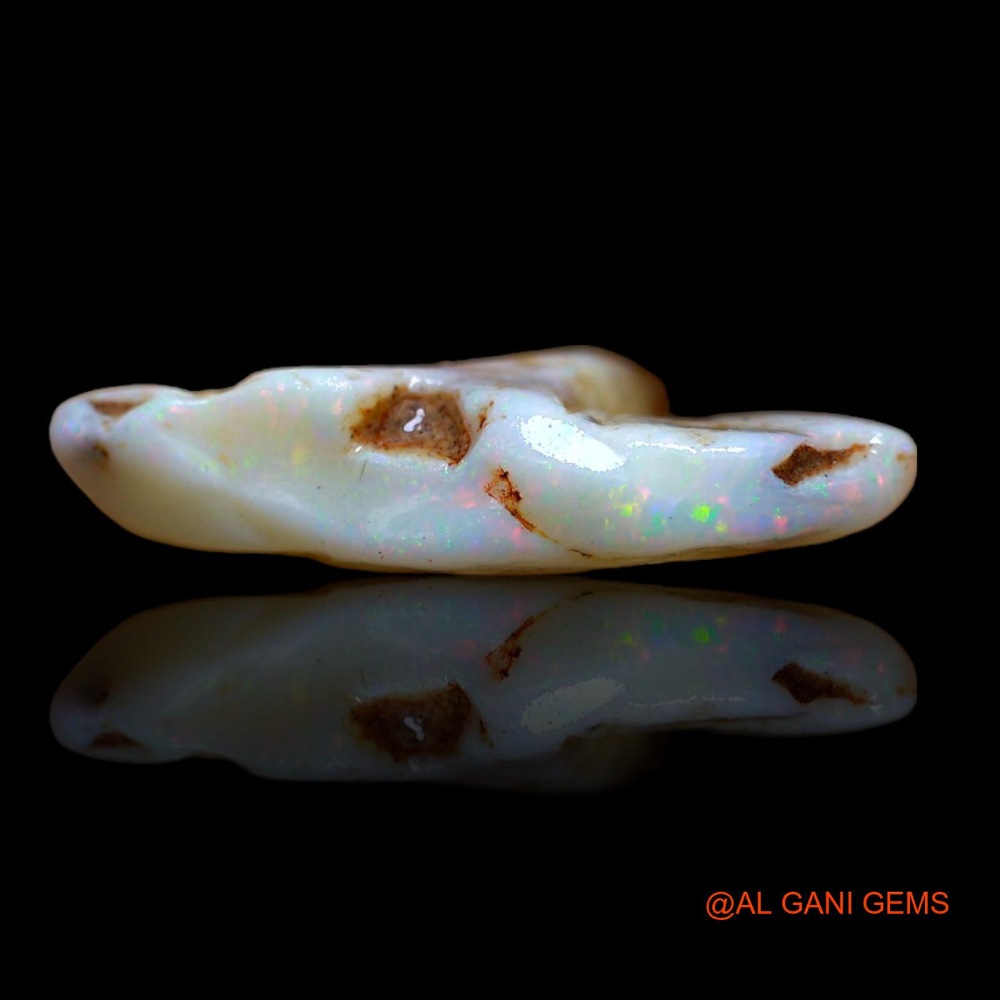 Natural Untreated Fire Opal Loose Gemstone Fancy Rough From Australia 8.00 Cts 19x19x5 mm RB-195