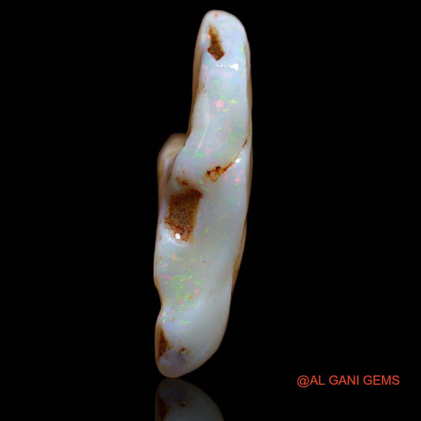 Natural Untreated Fire Opal Loose Gemstone Fancy Rough From Australia 8.00 Cts 19x19x5 mm RB-195