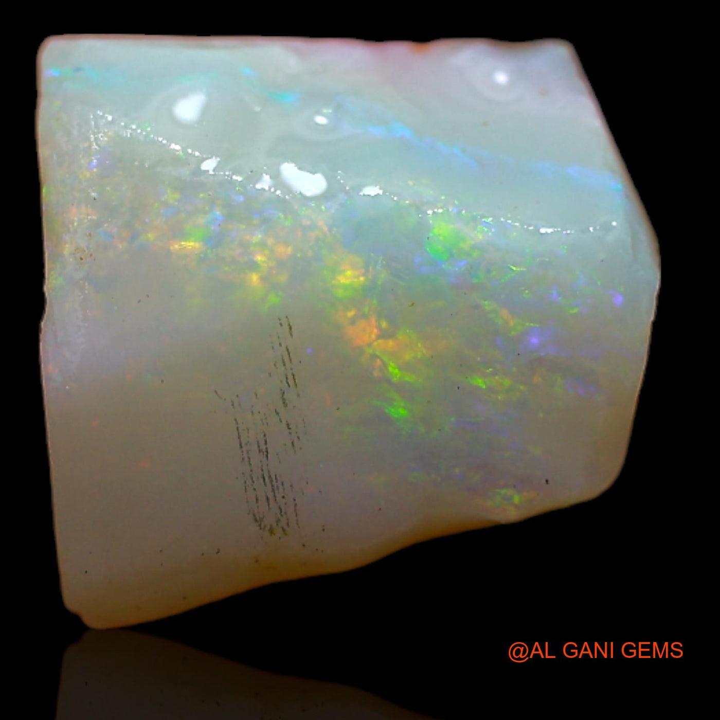 Natural Untreated Fire Opal Loose Gemstone Fancy Rough From Australia 5.70 Cts 12x11x6 mm RB-211