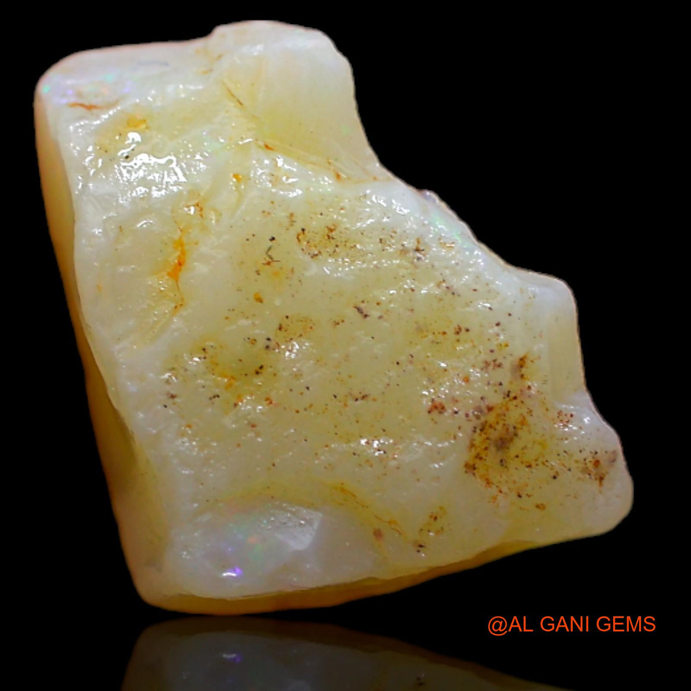 Natural Untreated Fire Opal Loose Gemstone Fancy Rough From Australia 6.00 Cts 13x11x6 mm RB-221