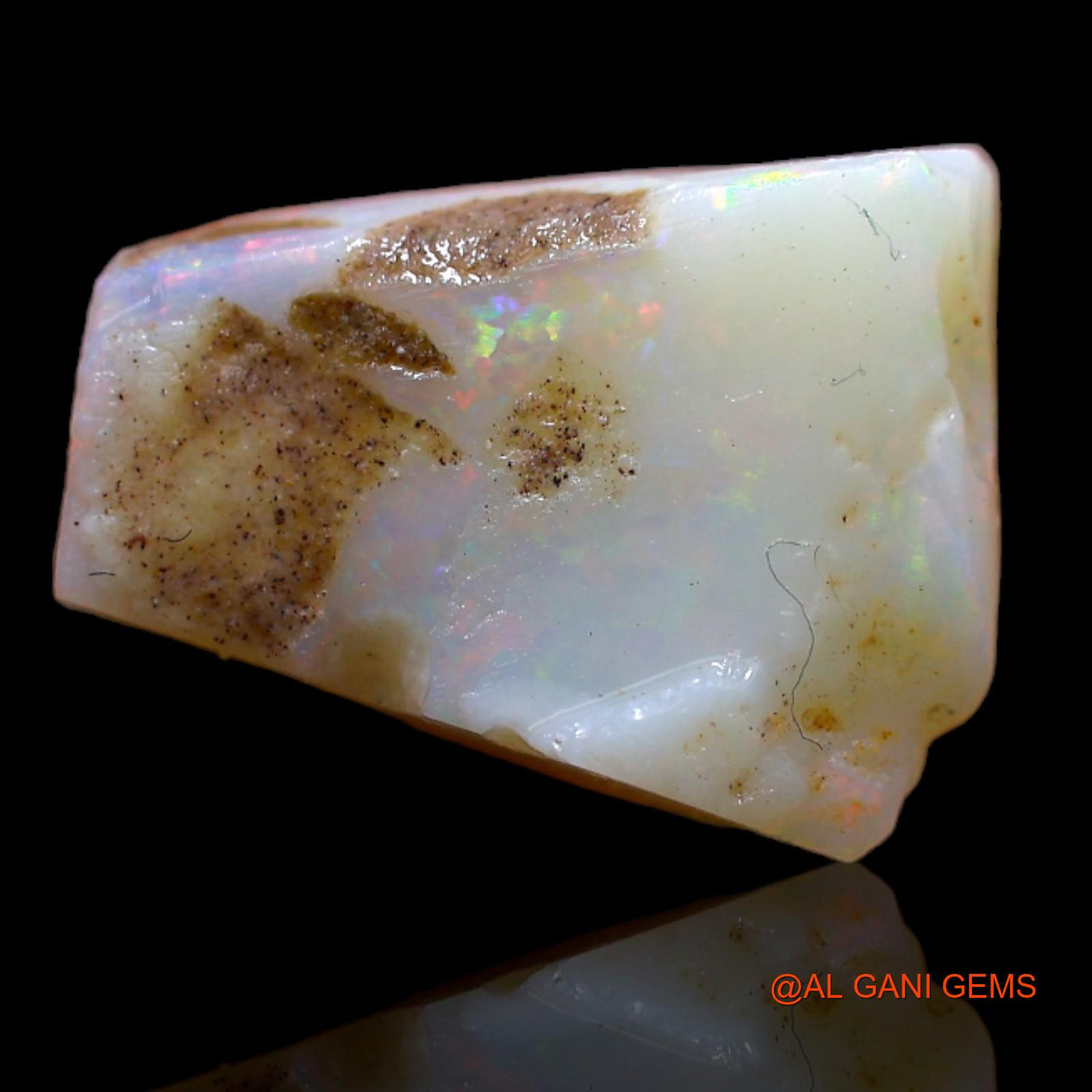 Natural Fire Opal Gemstone 3.60 Cts Loose Fancy Rough From Australia 14x11x4 mm RB-222