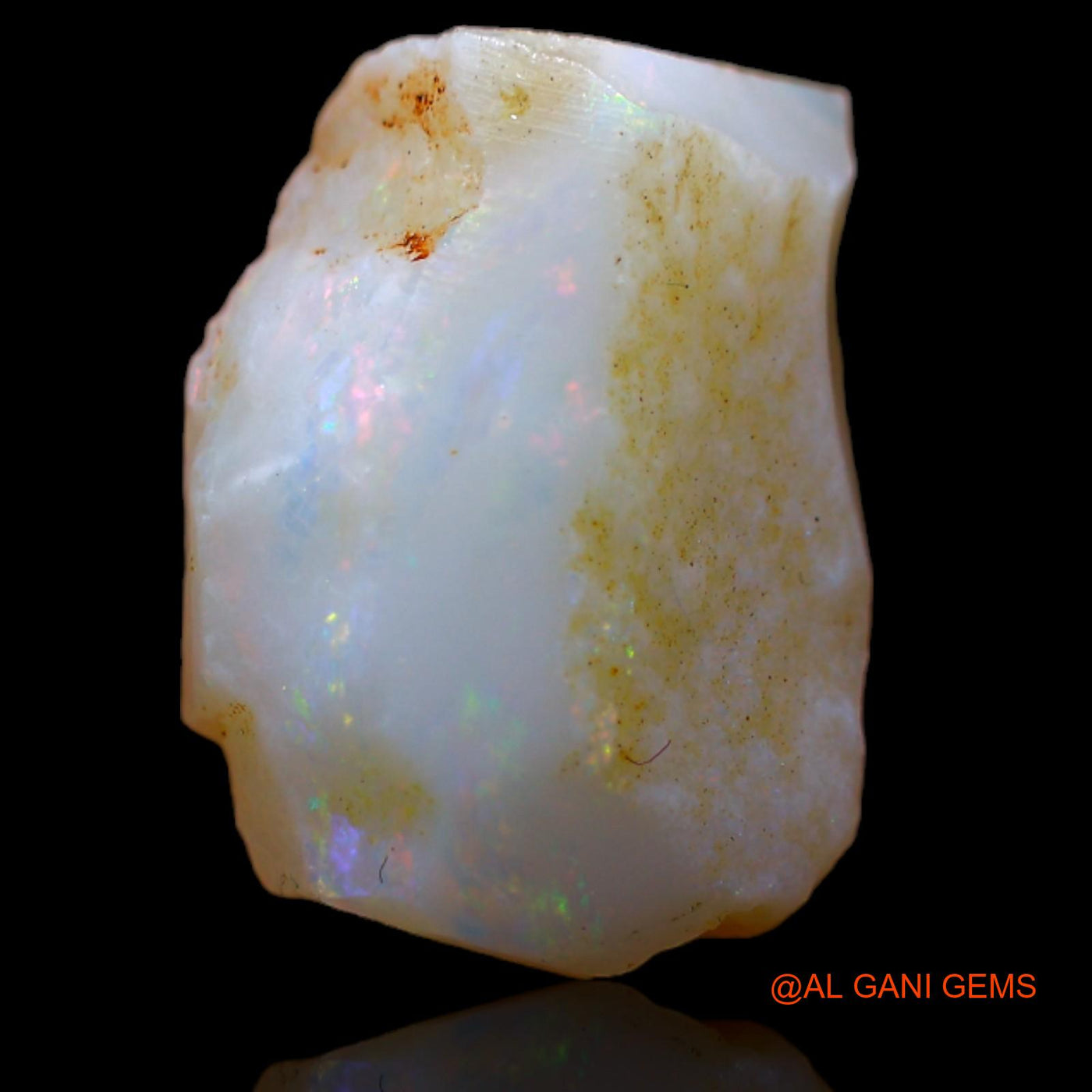 Natural Fire Opal Gemstone 6.30 Cts Loose Fancy Rough From Australia 14x10x6 mm RB-238