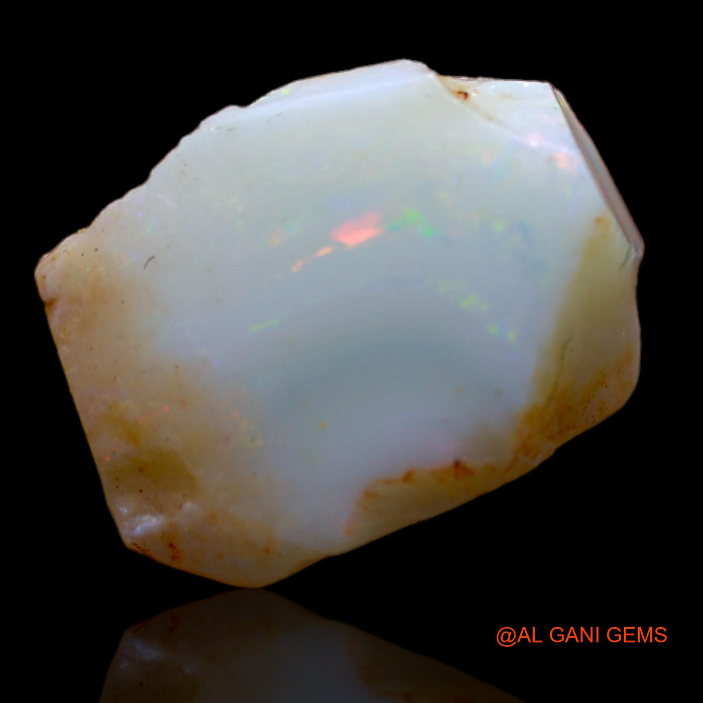 Natural Fire Opal Gemstone 6.30 Cts Loose Fancy Rough From Australia 14x10x6 mm RB-238