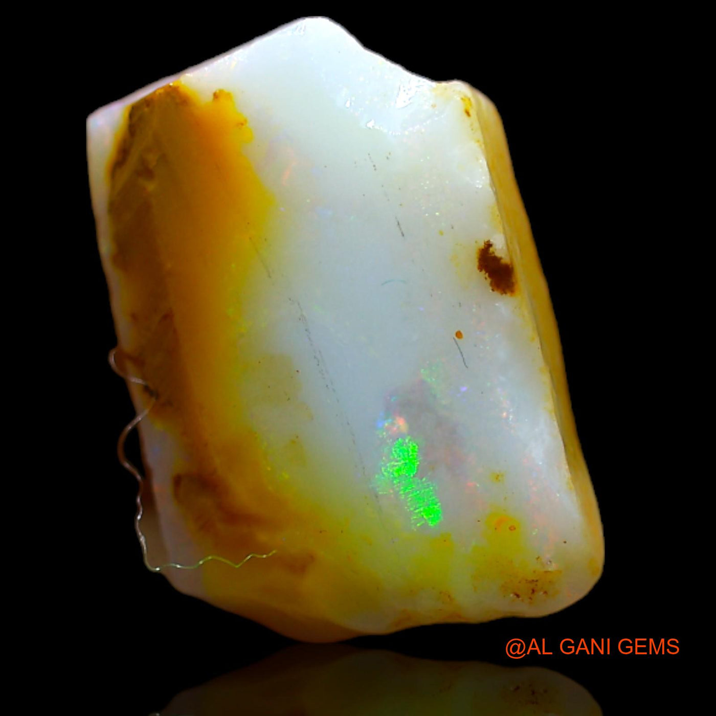 Natural Untreated Fire Opal Loose Gemstone Fancy Rough From Australia 5.00 Cts 14x10x4 mm RB-241