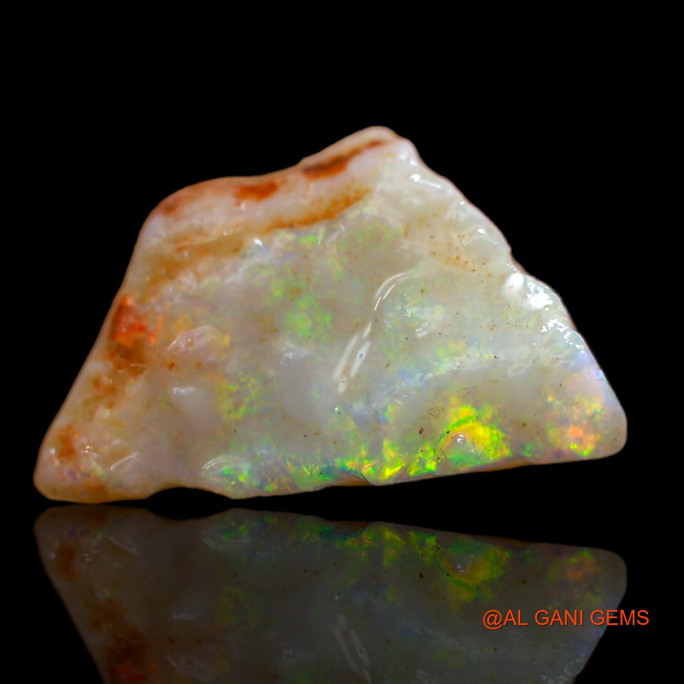 Natural Fire Opal Gemstone 3.40 Cts Loose Fancy Rough From Australia 17x11x3 mm RB-248