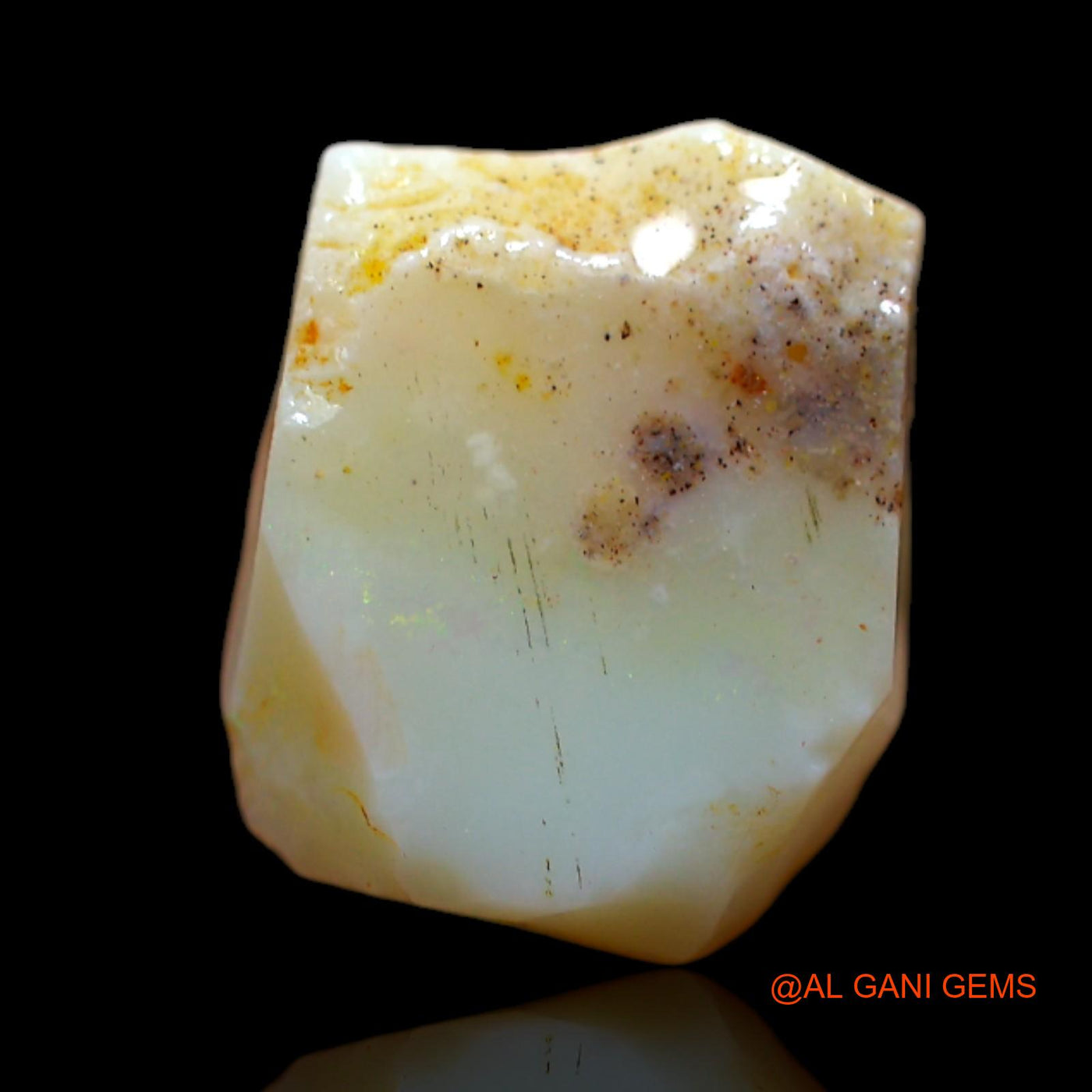 Natural Fire Opal Gemstone 5.40 Cts Loose Fancy Rough From Australia 14x11x5 mm RB-256