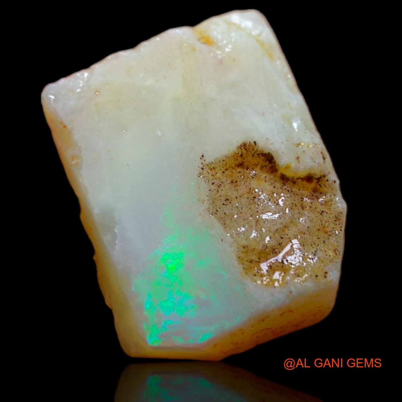 Natural Fire Opal Gemstone 5.80 Cts Loose Fancy Rough From Australia 14x11x4 mm RB-258