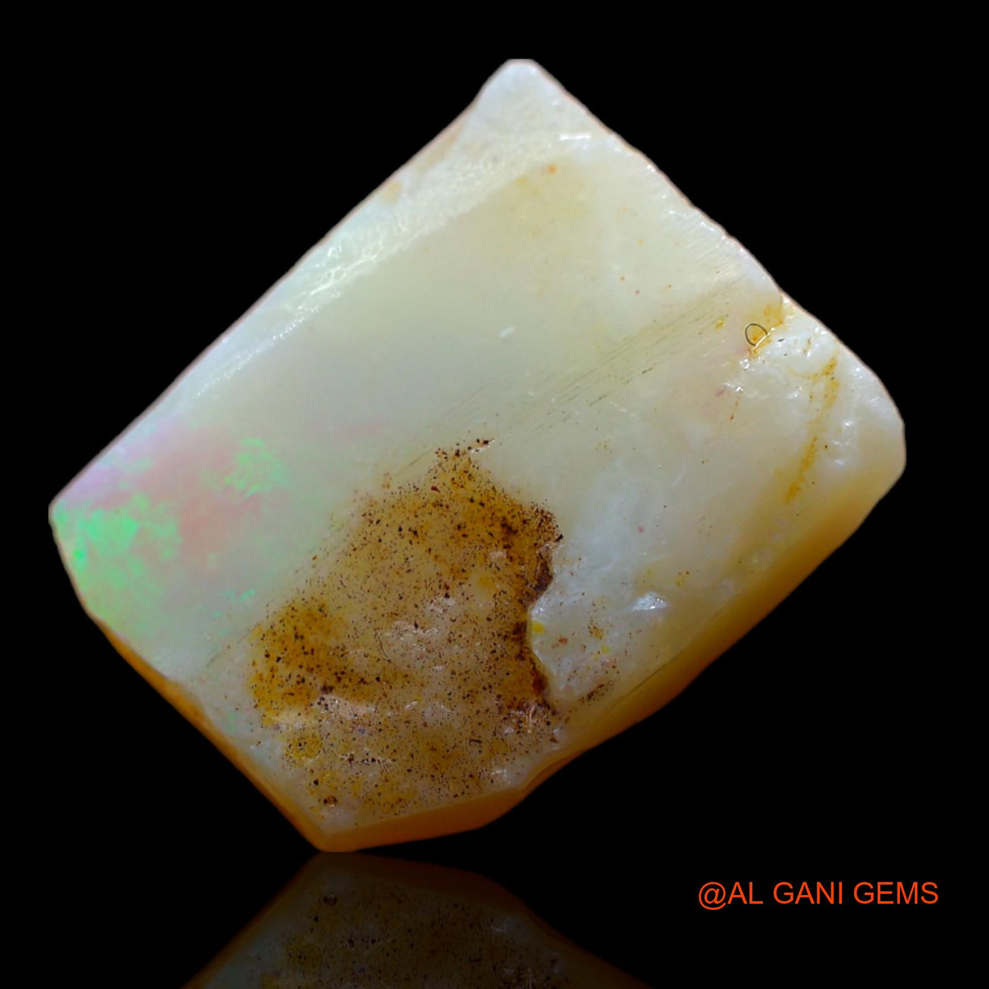 Natural Fire Opal Gemstone 5.80 Cts Loose Fancy Rough From Australia 14x11x4 mm RB-258