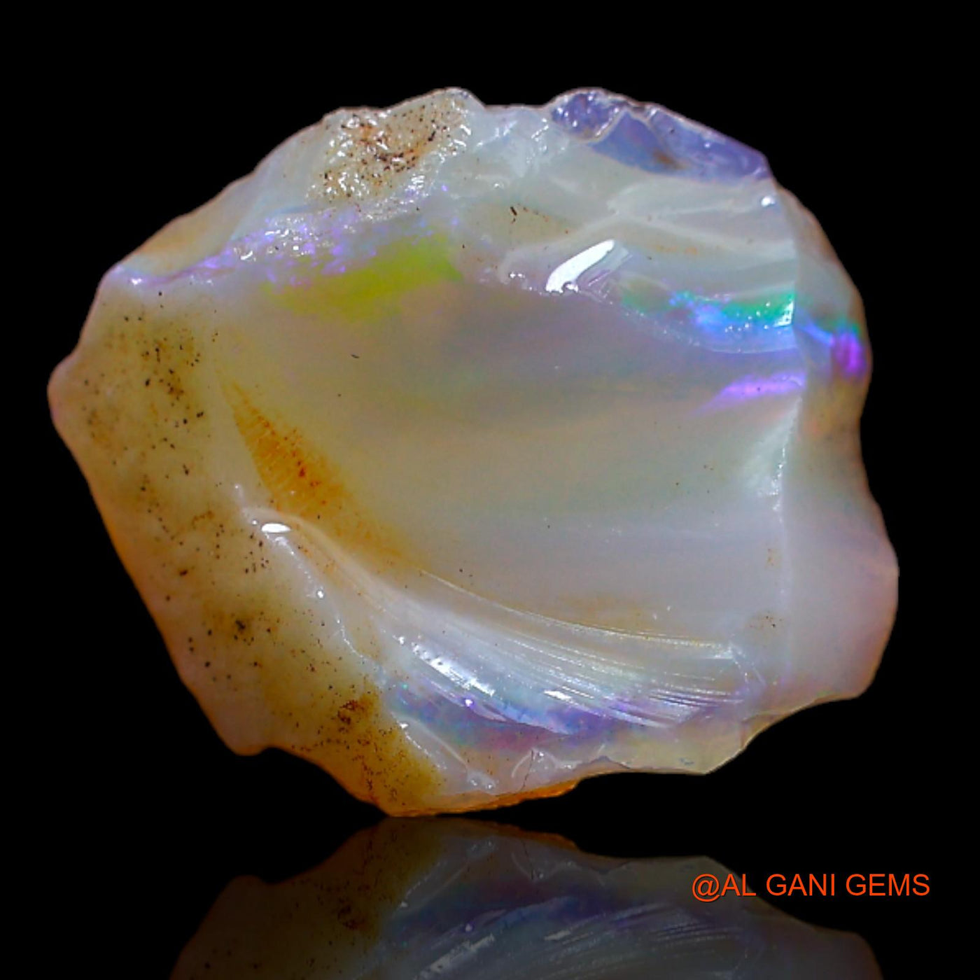 Natural Untreated Fire Opal Loose Gemstone Fancy Rough From Australia 4.50 Cts 15x13x6 mm RB-262