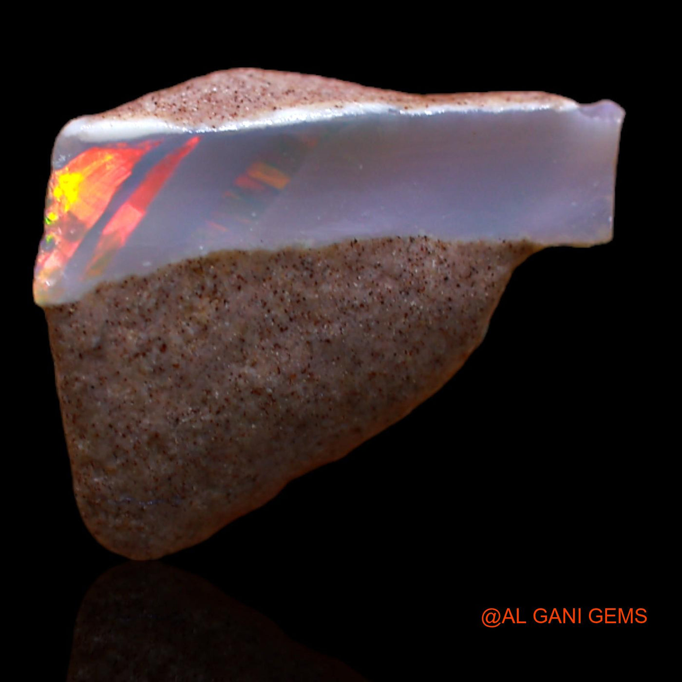 Natural Untreated Fire Opal Loose Gemstone Fancy Rough From Australia 4.50 Cts 15x13x6 mm RB-263