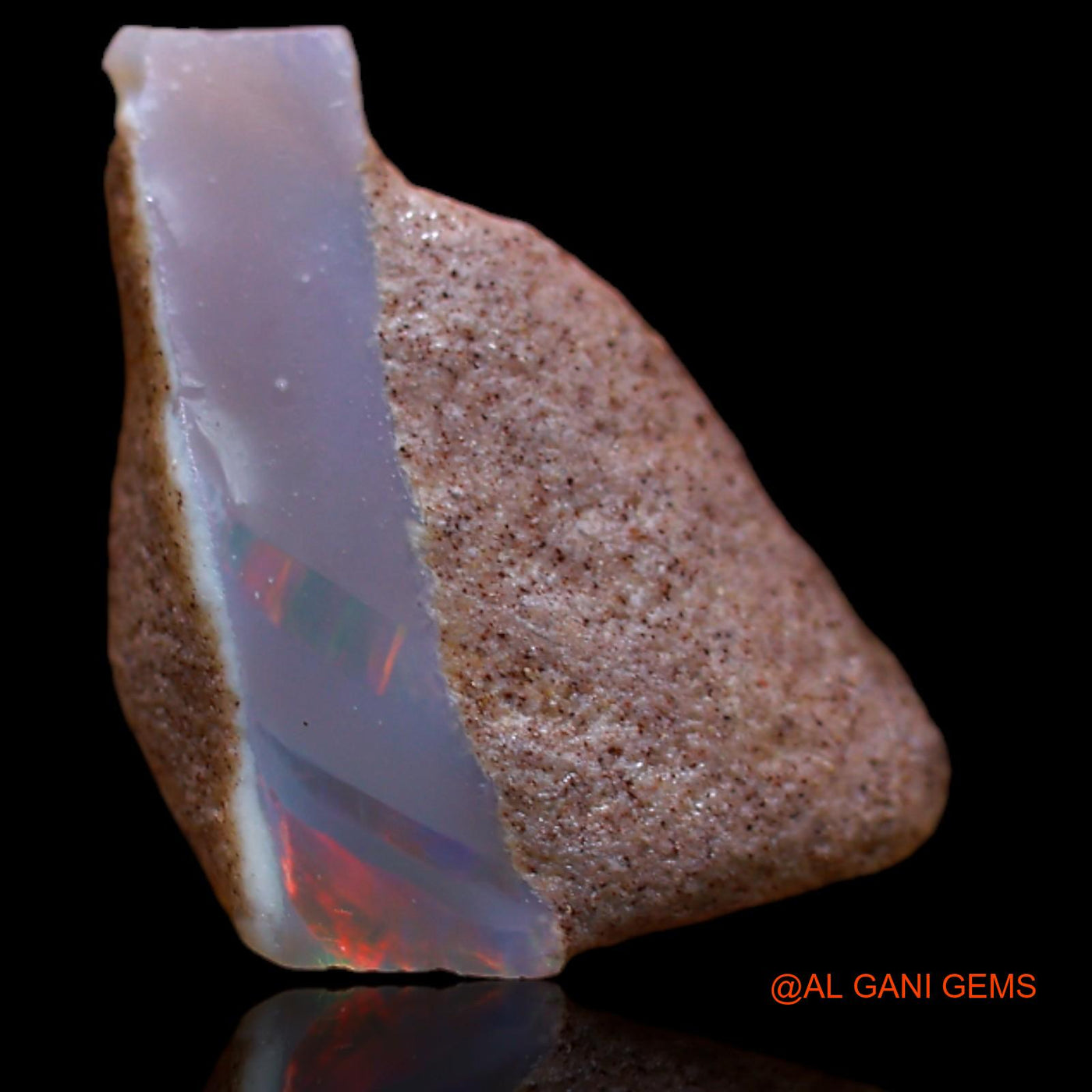 Natural Untreated Fire Opal Loose Gemstone Fancy Rough From Australia 4.50 Cts 15x13x6 mm RB-263