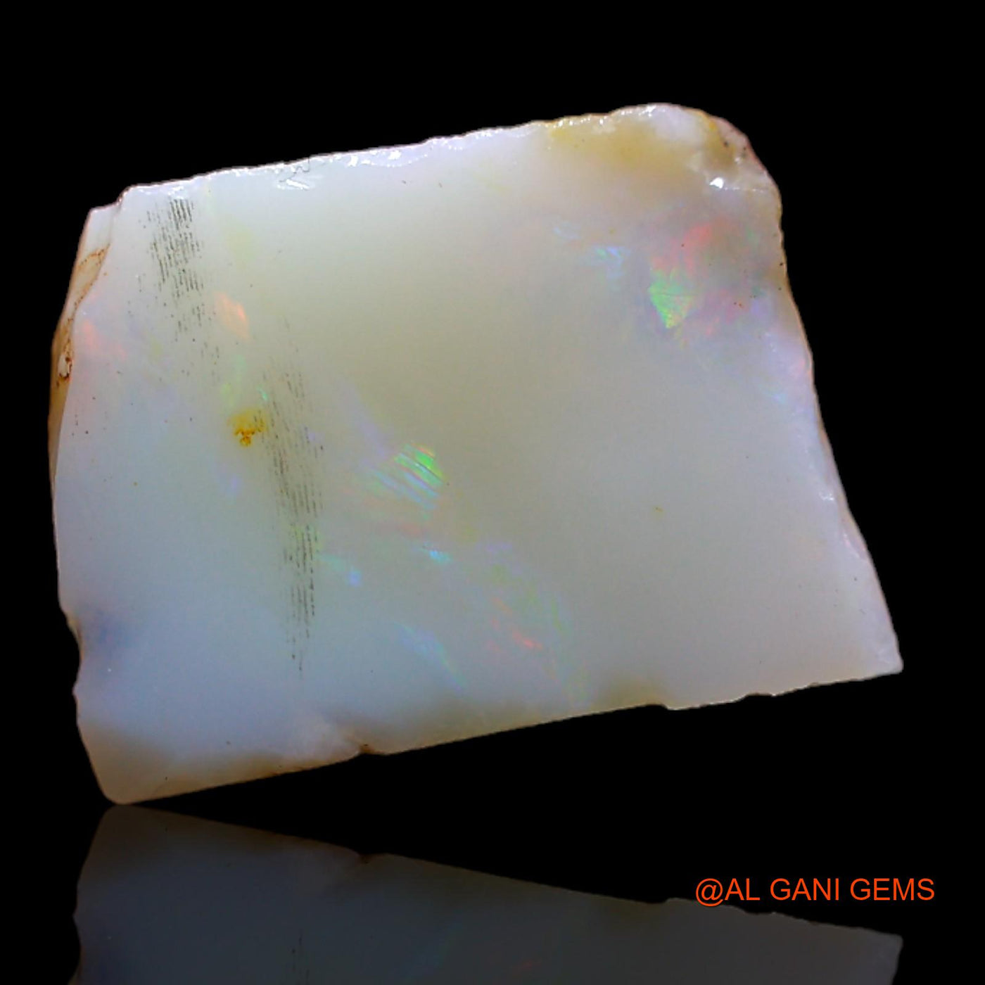 Natural Fire Opal Gemstone 5.00 Cts Loose Fancy Rough From Australia 14x10x5 mm RB-267