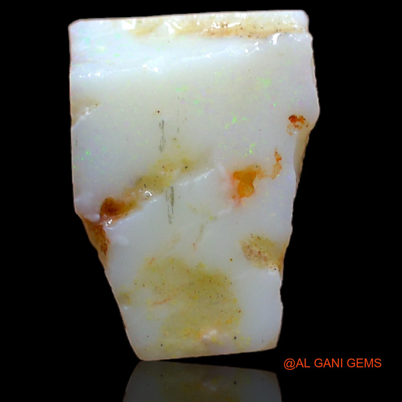 Natural Untreated Fire Opal Loose Gemstone Fancy Rough From Australia 5.00 Cts 14x10x5 mm RB-271