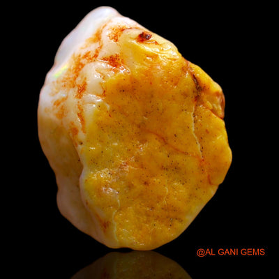 Natural Fire Opal Gemstone 9.00 Cts Loose Fancy Rough From Australia 16x11x10 mm RB-281