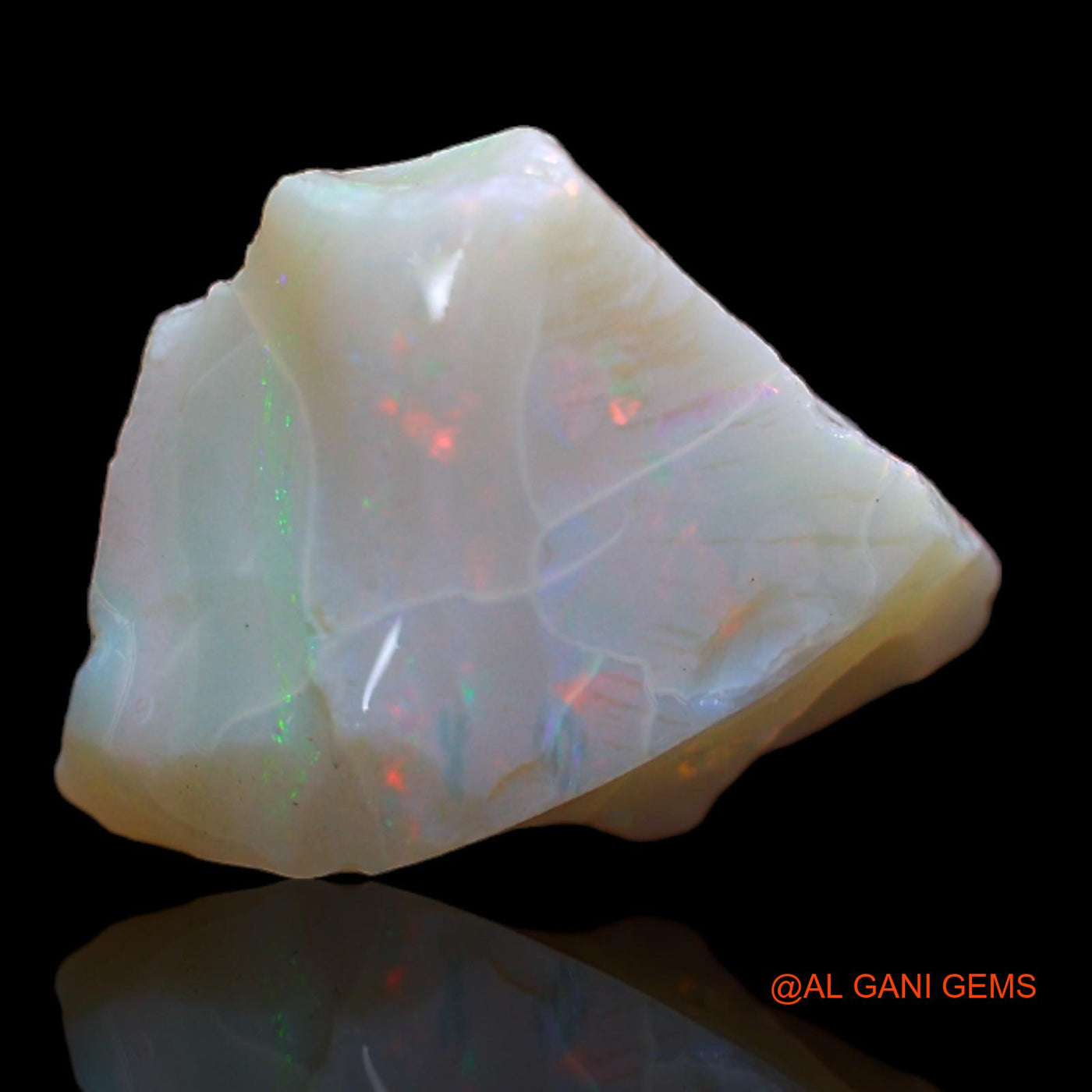 Natural Fire Opal Gemstone 5.80 Cts Loose Fancy Rough From Australia 15x14x6 mm RB-285