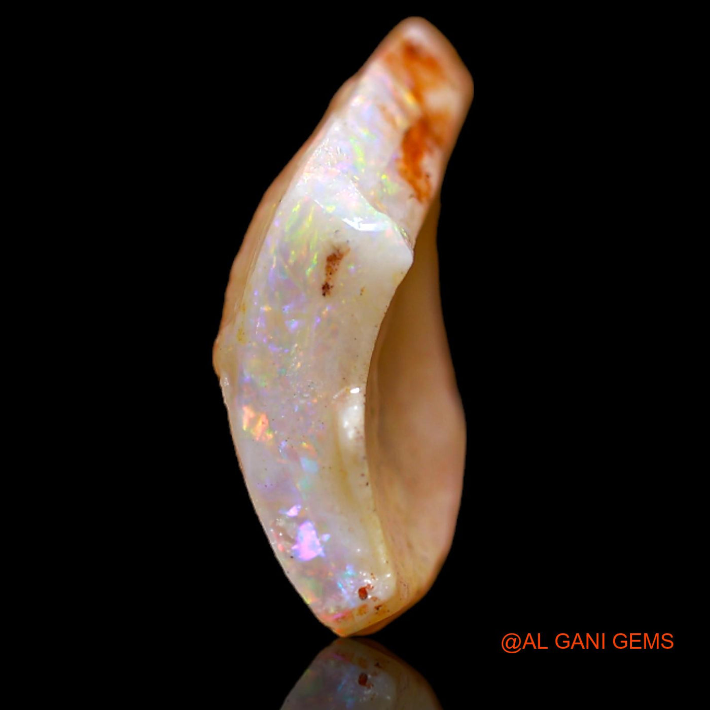 Natural Untreated Fire Opal Loose Gemstone Fancy Rough From Australia 5.10 Cts 12x12x4 mm RB-297