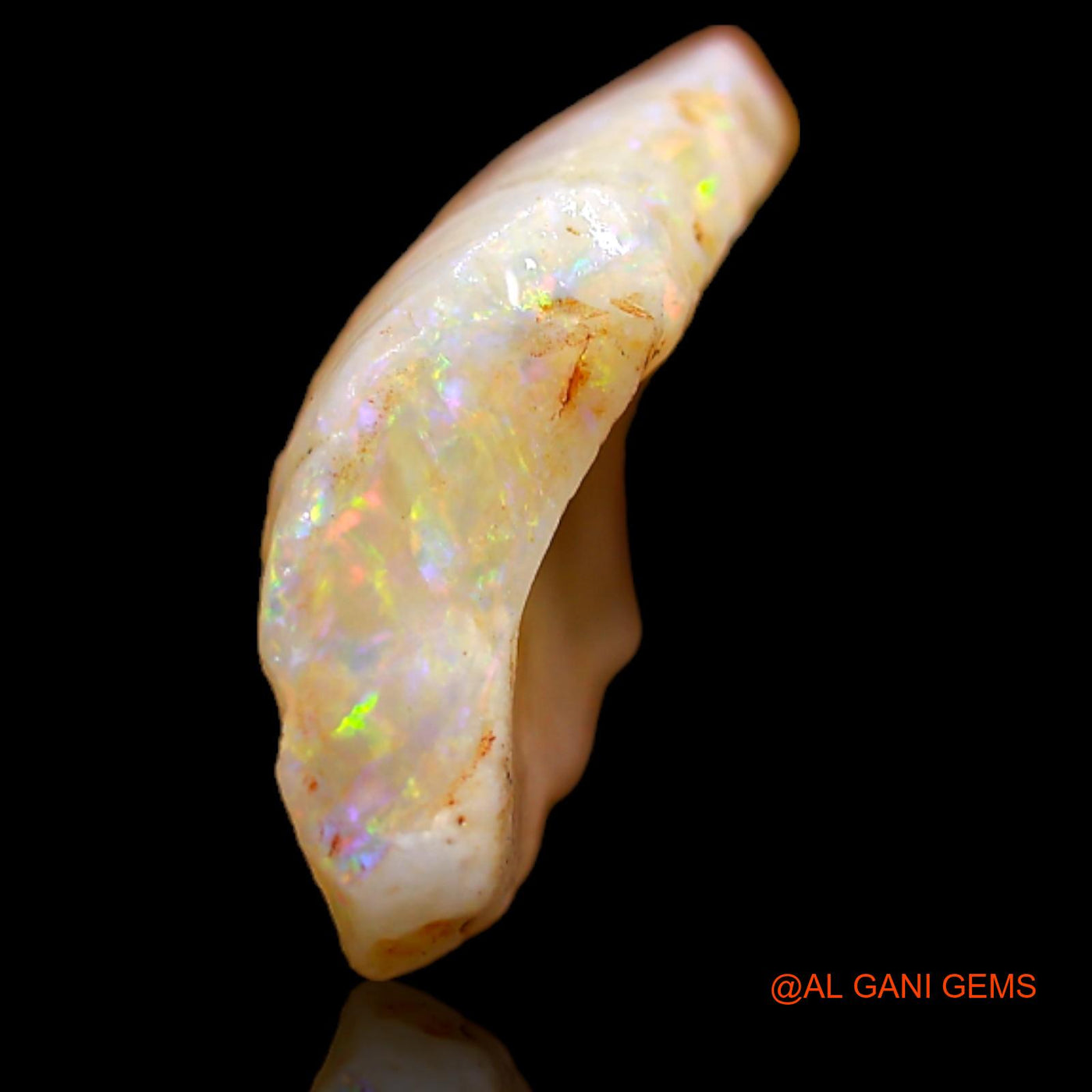 Natural Untreated Fire Opal Loose Gemstone Fancy Rough From Australia 5.10 Cts 12x12x4 mm RB-297