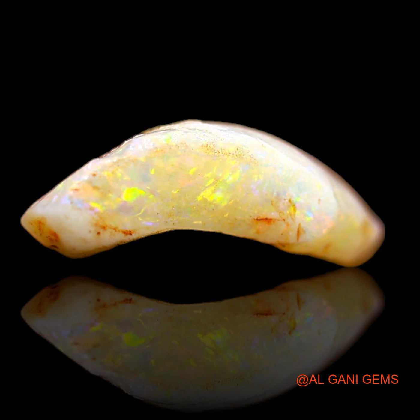 Natural Untreated Fire Opal Loose Gemstone Fancy Rough From Australia 5.10 Cts 12x12x4 mm RB-297
