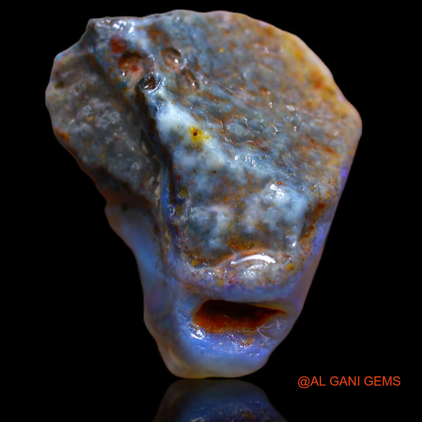 5.70 Cts Natural Australian Fire Opal Loose Gemstone Fancy Rough 17x14x6 mm RB-301