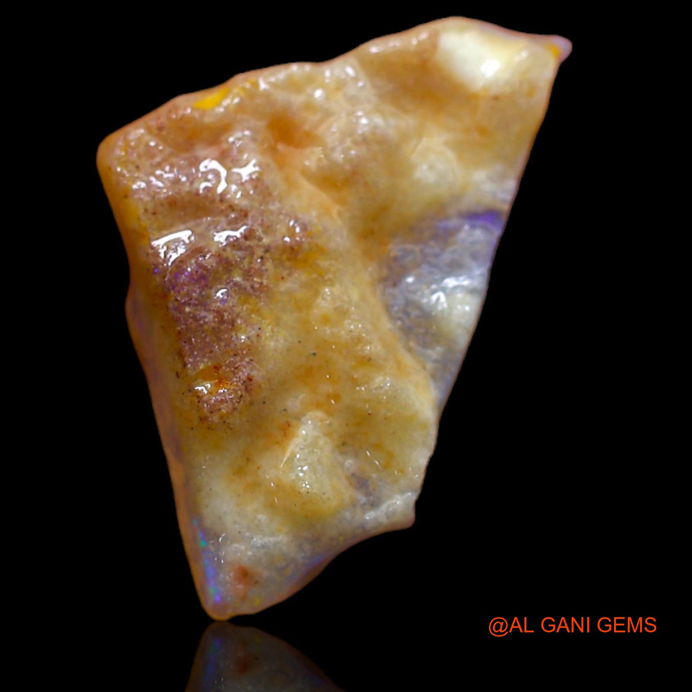 3.60 Cts Natural Australian Fire Opal Fancy Rough Loose Gemstone For Jewelry 15x14x3 mm RB-304