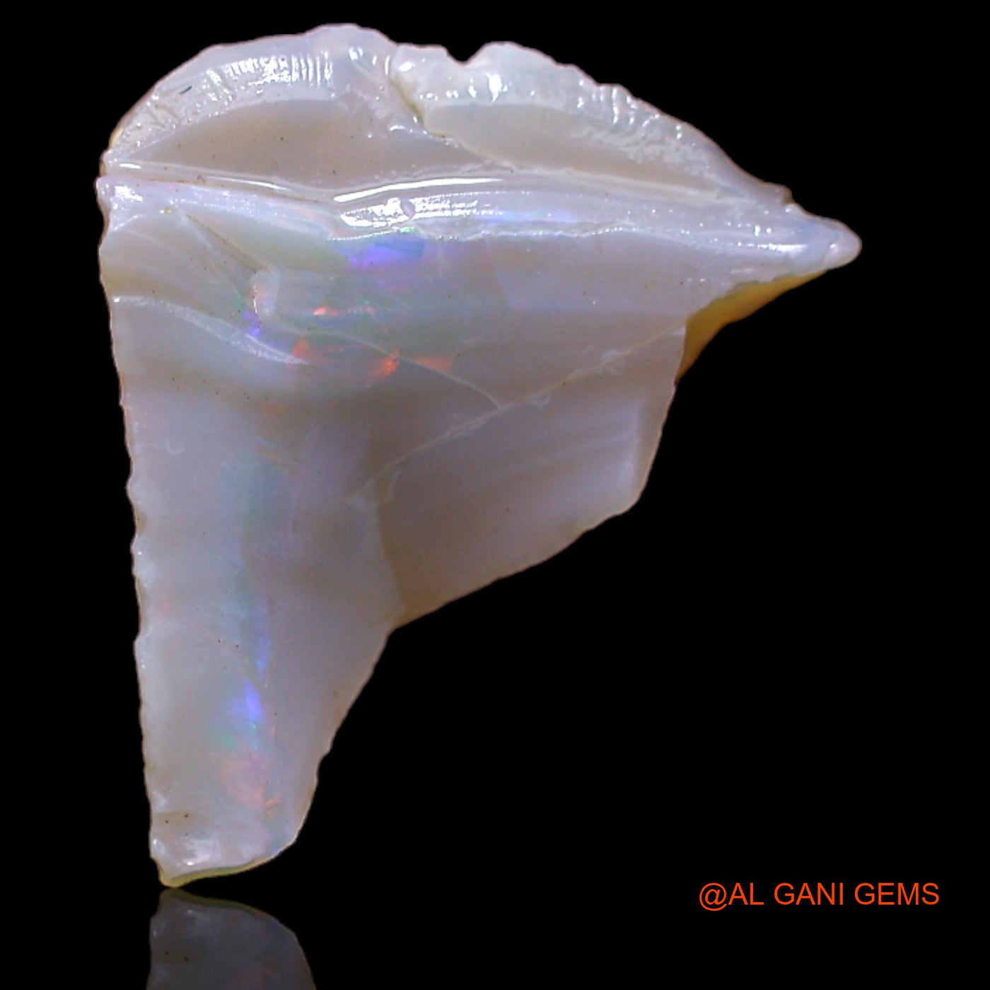 Natural Fire Opal Gemstone 3.70 Cts Loose Fancy Rough From Australia 17x15x5 mm RB-309