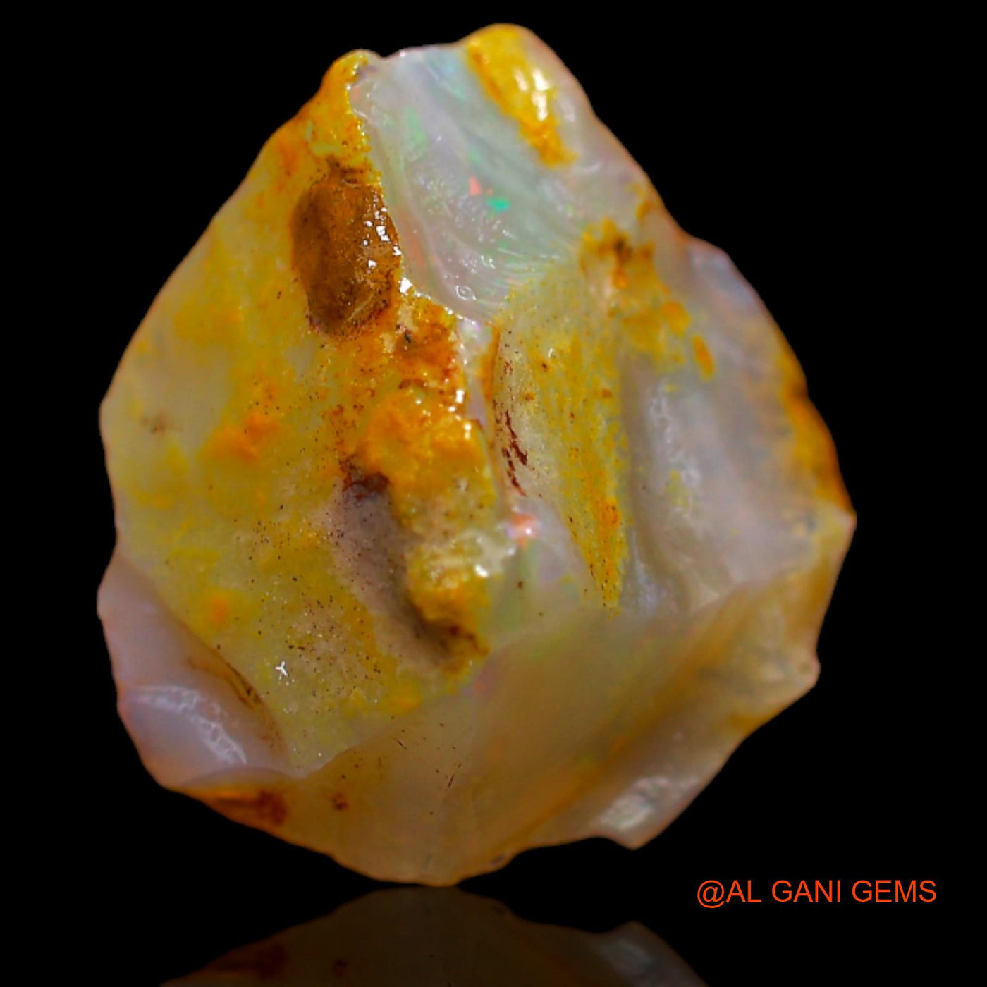8.00 Cts Natural Australian Fire Opal Loose Gemstone Fancy Rough 16x14x9 mm RB-313
