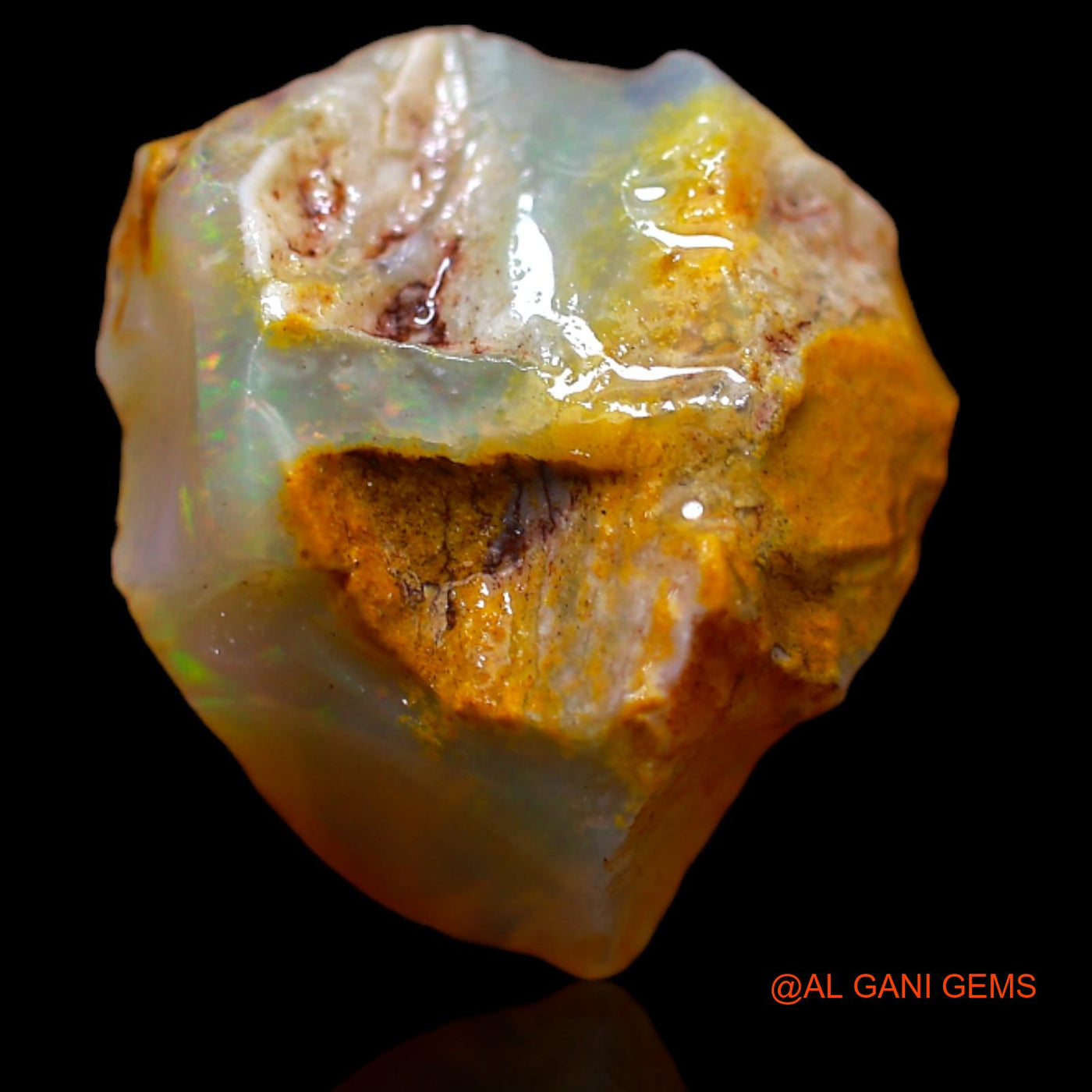 8.00 Cts Natural Australian Fire Opal Loose Gemstone Fancy Rough 16x14x9 mm RB-313
