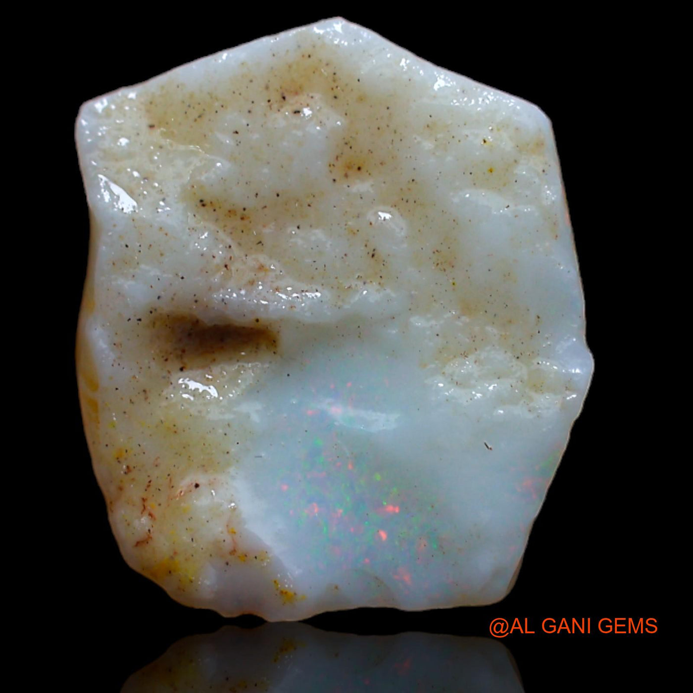 4.10 Cts Natural Australian Fire Opal Loose Gemstone Fancy Rough 15x13x3 mm RB-317
