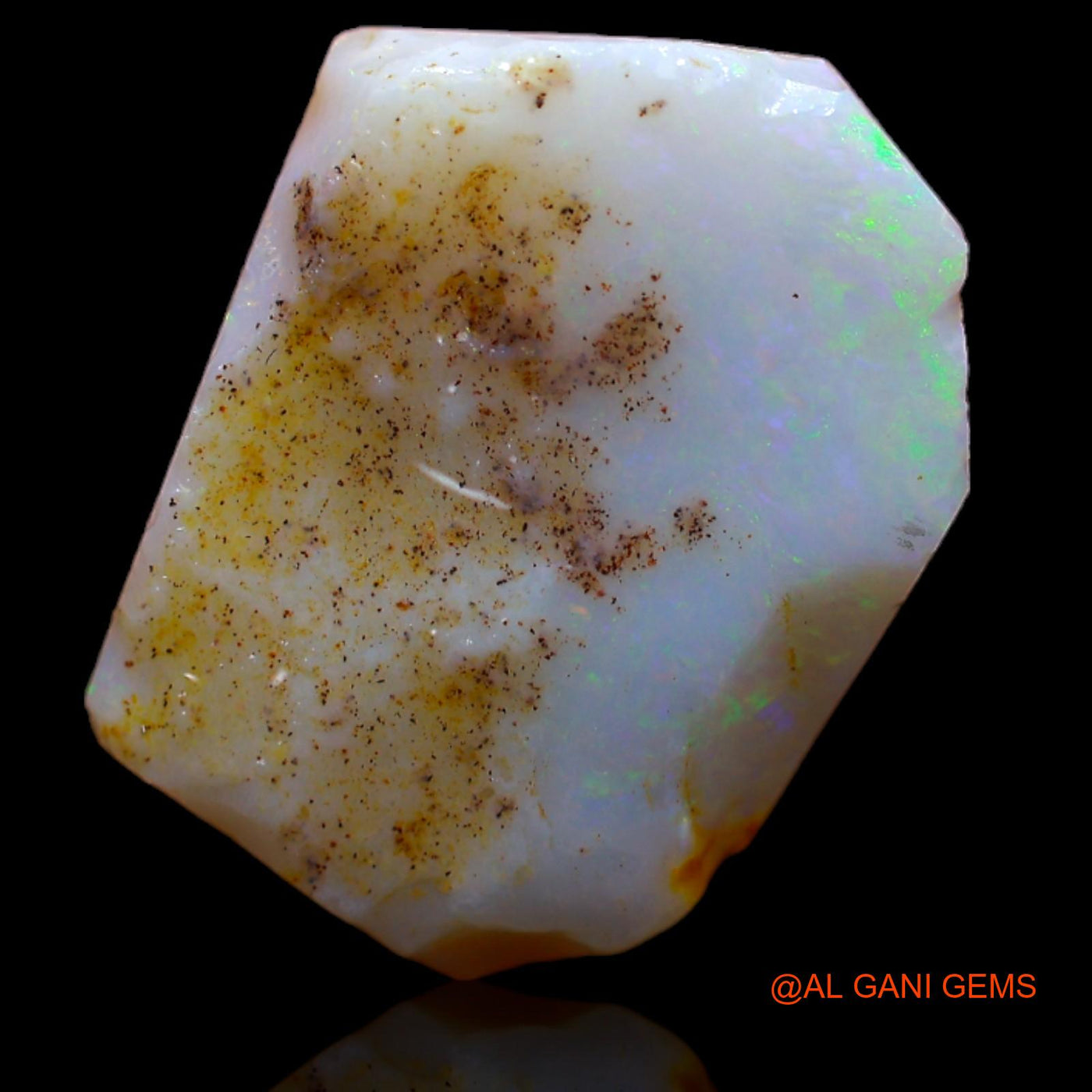 Natural Fire Opal Gemstone 5.00 Cts Loose Fancy Rough From Australia 16x12x3 mm RB-327