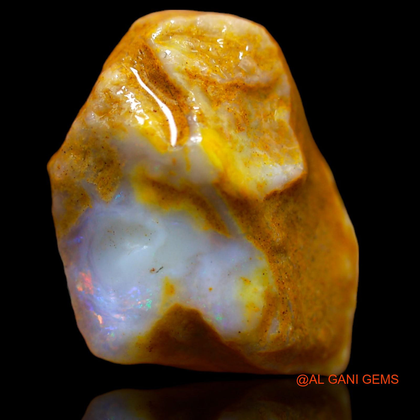 7.00 Cts Natural Australian Fire Opal Loose Gemstone Fancy Rough 15x13x6 mm RB-332